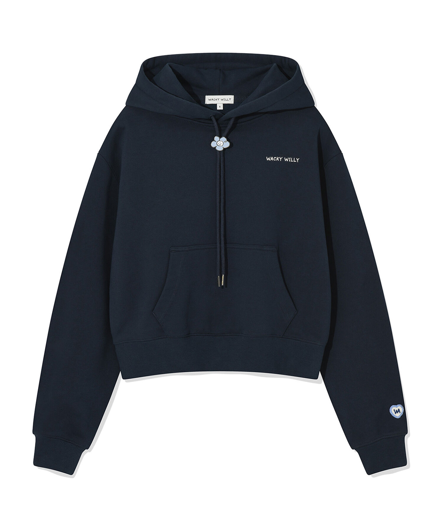 【隨時截單！限時優惠預訂】韓國 WACKY WILLY WOMEN TYPO LOGO CROP HOODIE（4色）