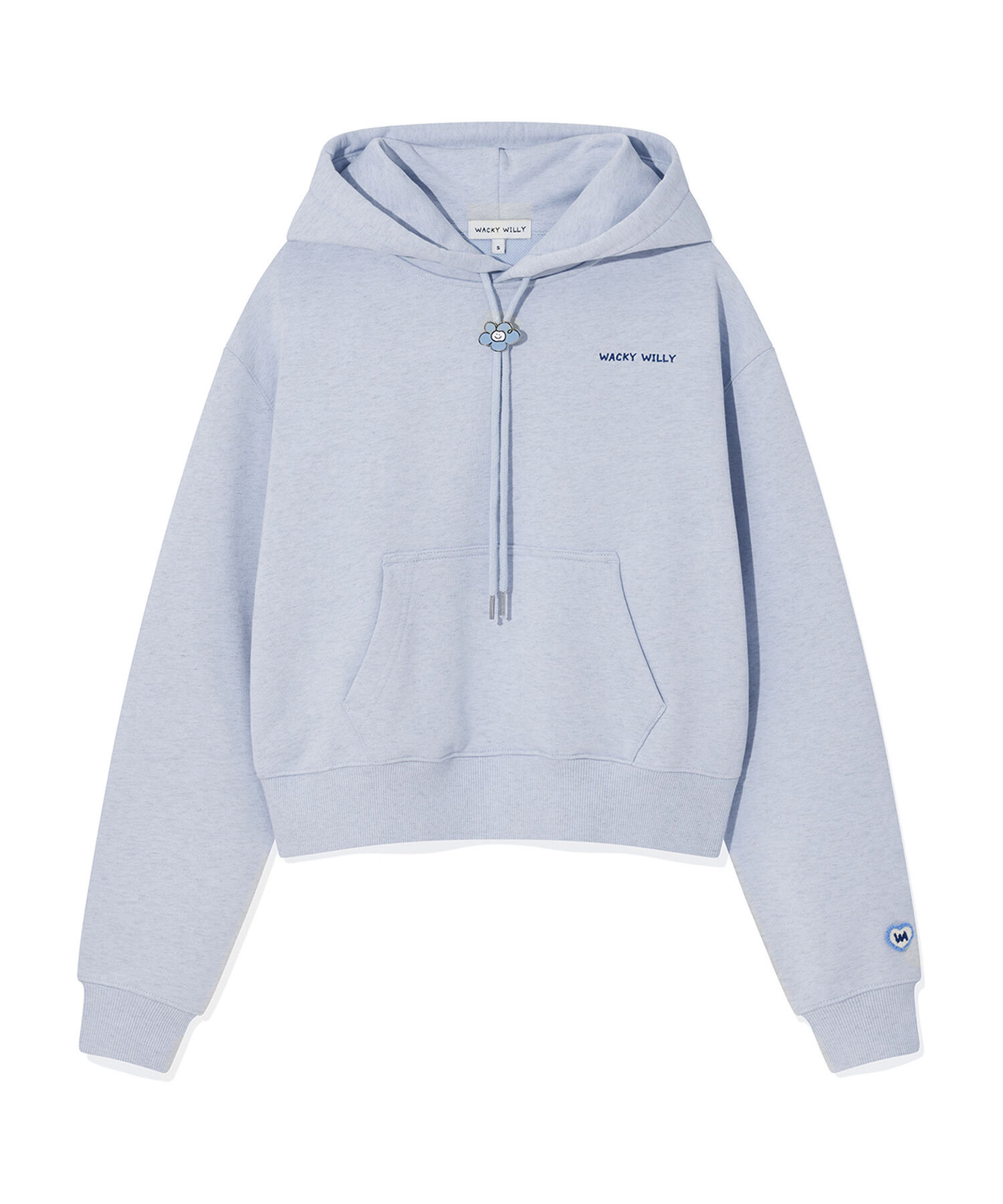 【瑕疵現貨】韓國 WACKY WILLY WOMEN TYPO LOGO CROP HOODIE