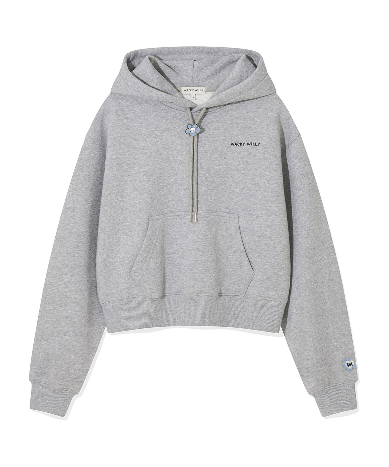 【30/8截單！限時優惠預訂】韓國 WACKY WILLY WOMEN TYPO LOGO CROP HOODIE（4色）