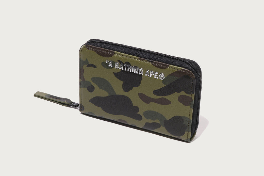 2026SS BAPE A BATHING APE BAPE 1ST CAMO WALLET 迷彩 皮革 拉鍊 皮夾 錢包 現貨 1M80190009