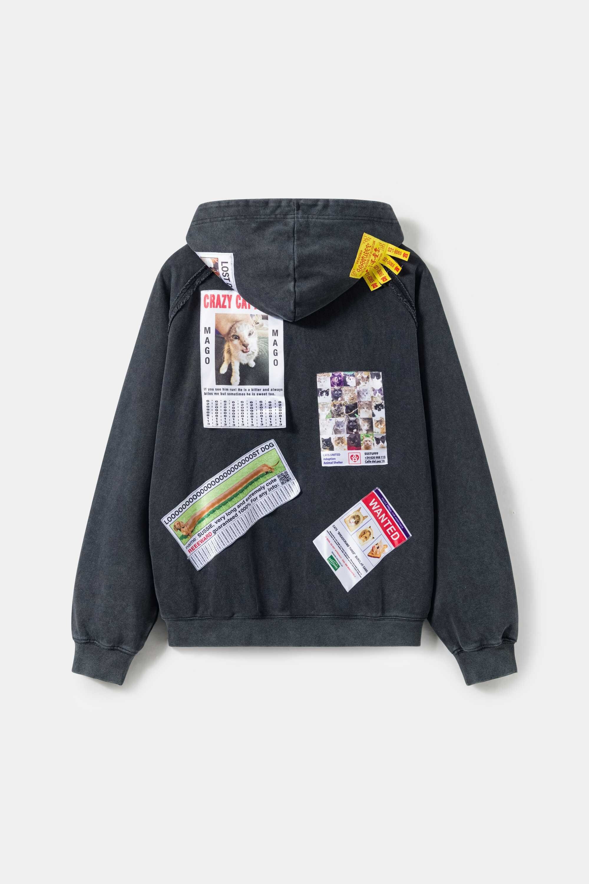 【Focus Store】現貨秒發 SSSTUFFF Ads Zip Up Jacket ''Black'' 廣告貼布 拉鍊外套 黑色