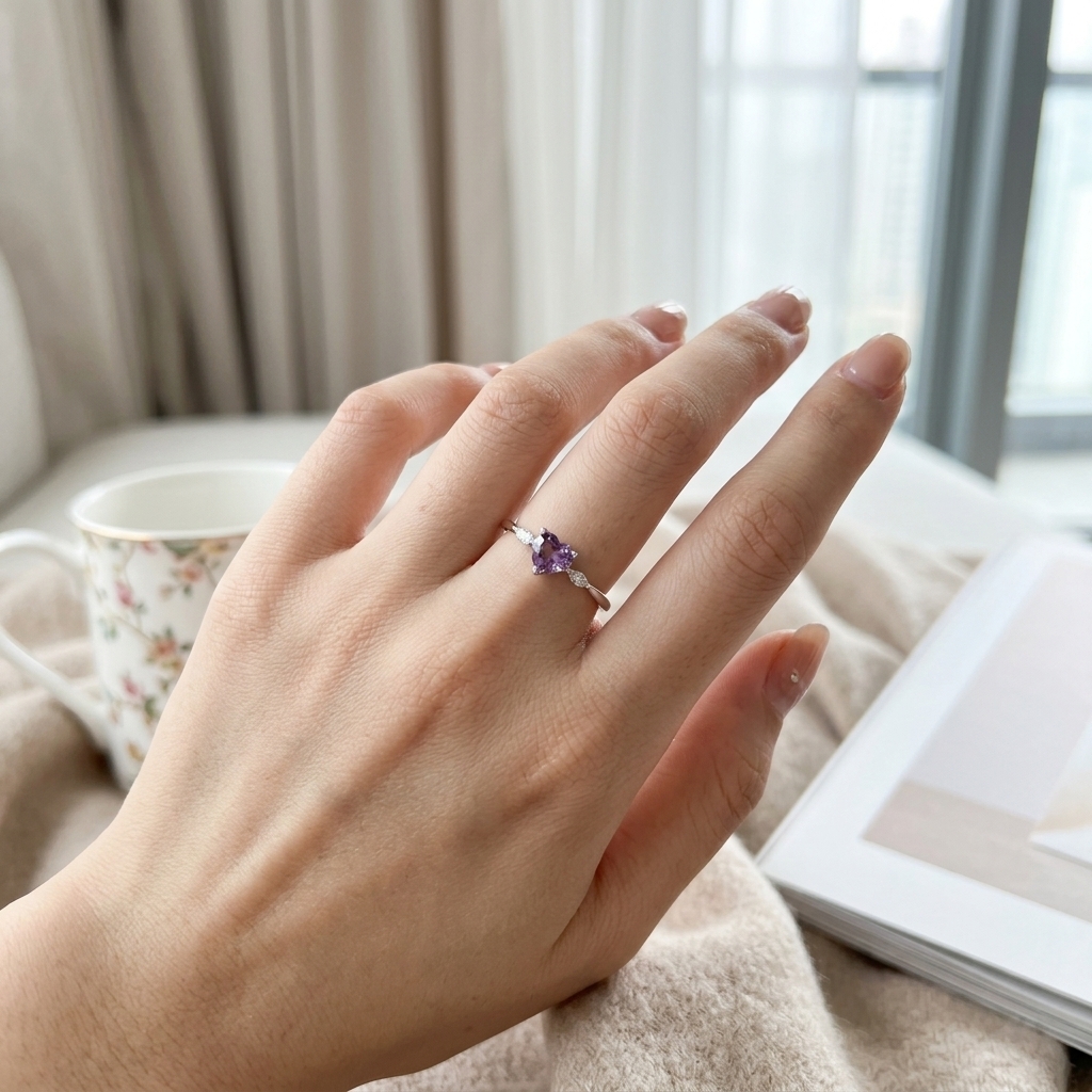 18K White Gold 0.69ct Pink Sapphire and Diamond Ring