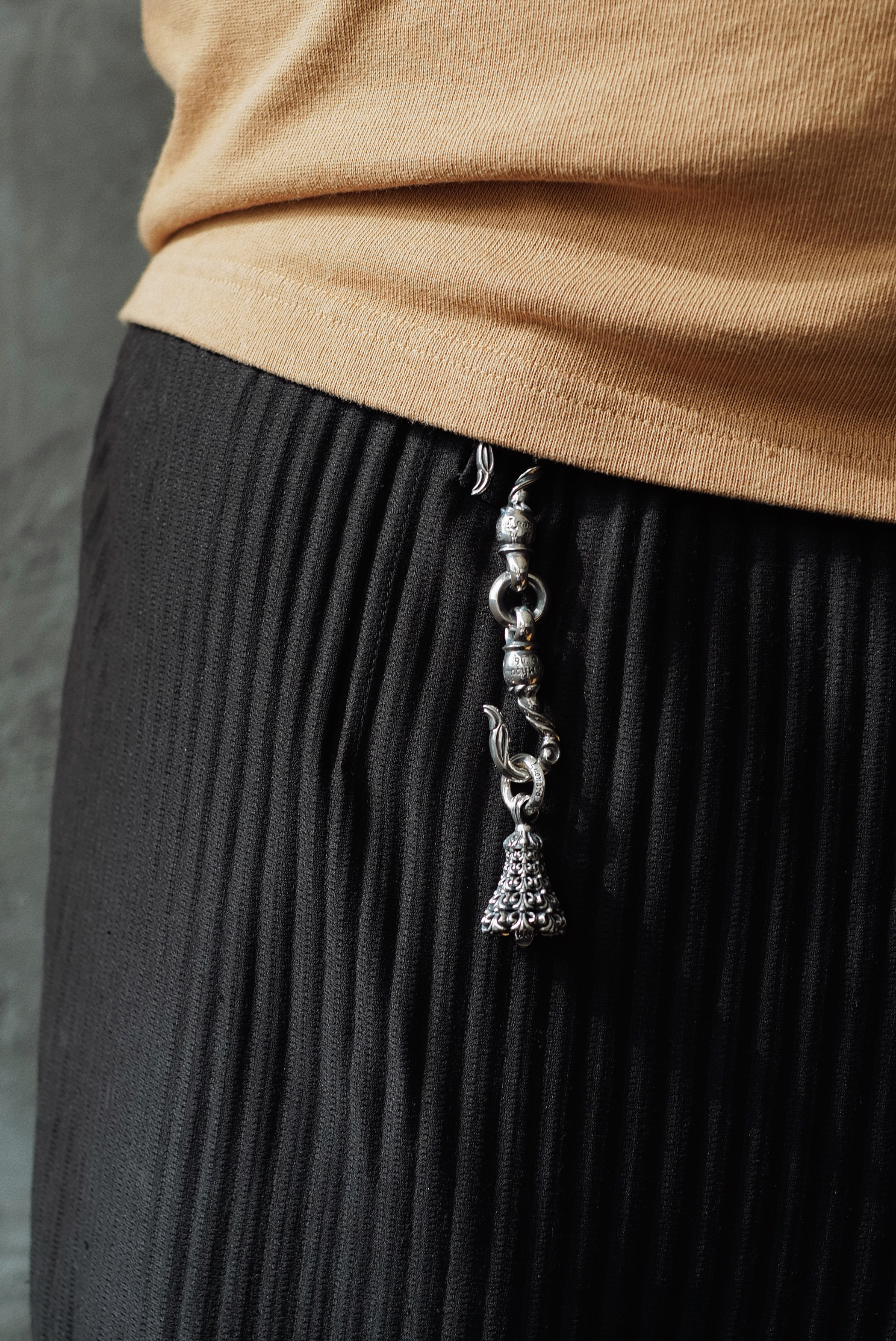 Two Swan Hooks Key Clasp