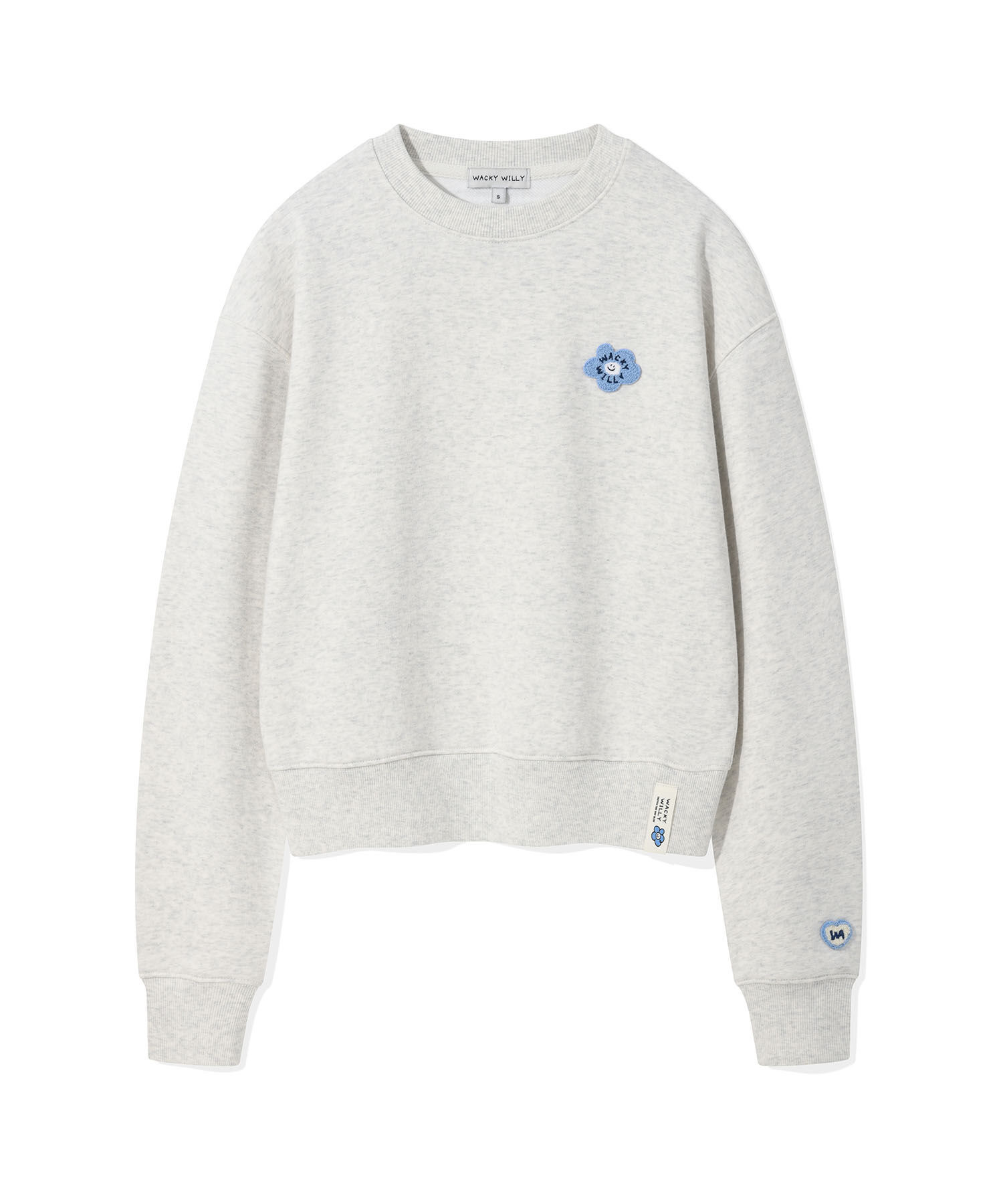 【隨時截單！限時優惠預訂】韓國 WACKY WILLY WOMEN LILLY WAPPEN CROP SWEATSHIRT（4色）