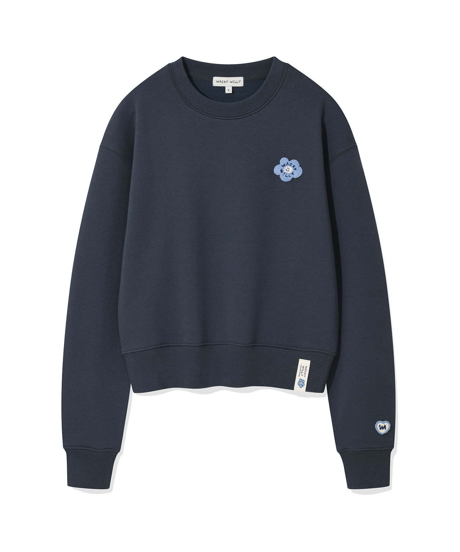 【隨時截單！限時優惠預訂】韓國 WACKY WILLY WOMEN LILLY WAPPEN CROP SWEATSHIRT（4色）