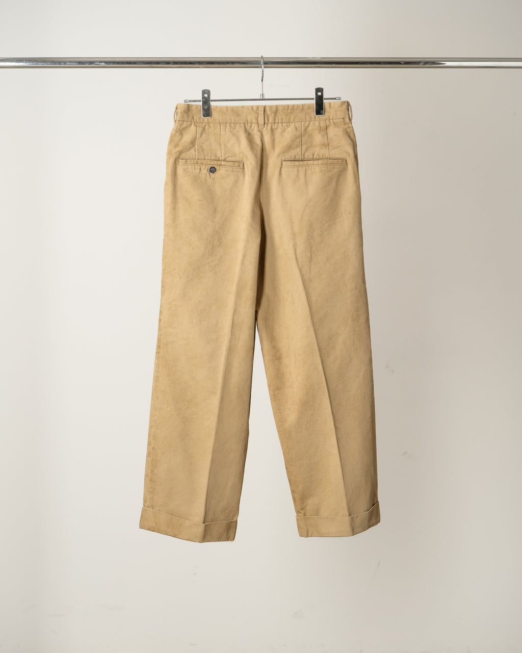 2026SS ANCELLM DOUBLE-CUFF CHINO PANTS 雙打摺 潑漆 洗舊 工作褲 長褲 現貨 ANC-PT141