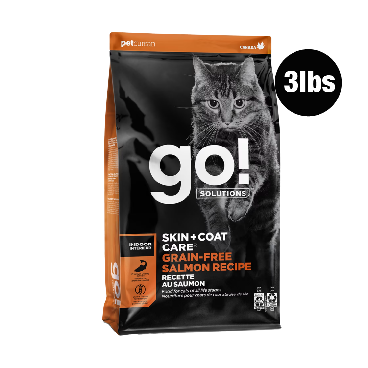 Go! Solutions 護膚美毛系列 - 無穀物三文魚 貓糧配方3lbs
