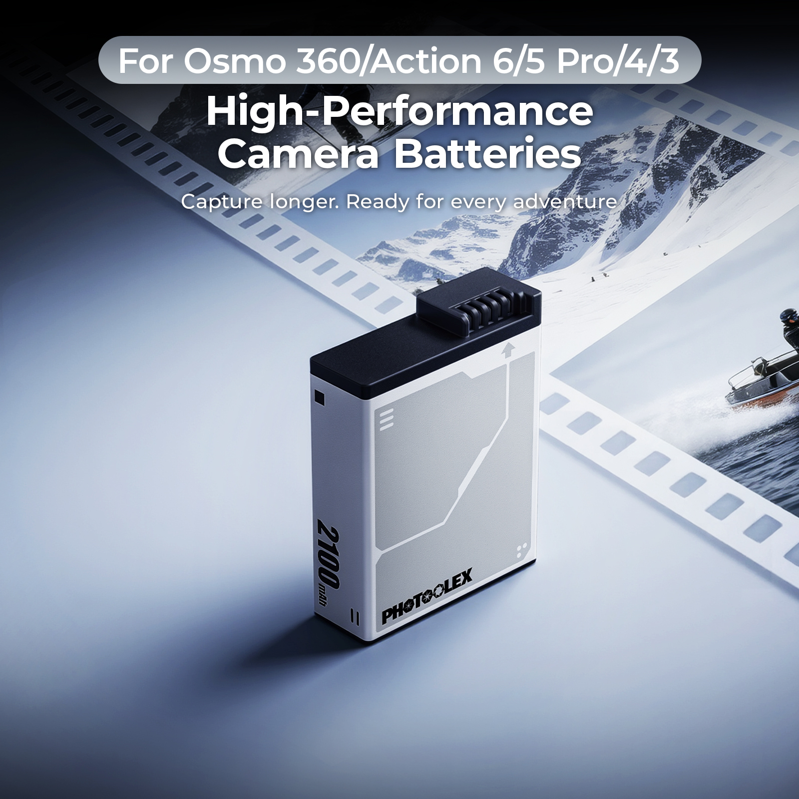 Photoolex BS-188PL 1770mAh 電池(Dji Osmo 360 / Action 6 / 5 Pro / 4 / 3用)