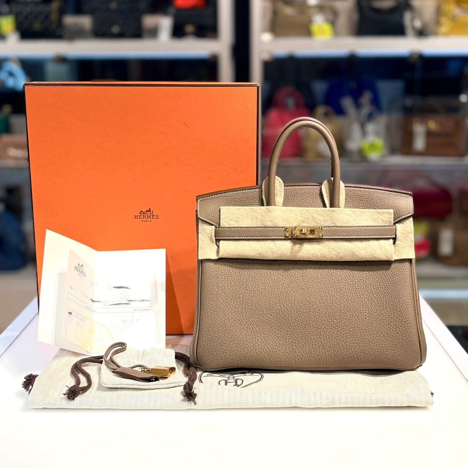G刻!!! 新鮮單~全新BIRKIN 25,ETOUPE TOGO,GHW 大象灰金扣 #B25 #鉑金包, #BRAND NEW #香榭站正品