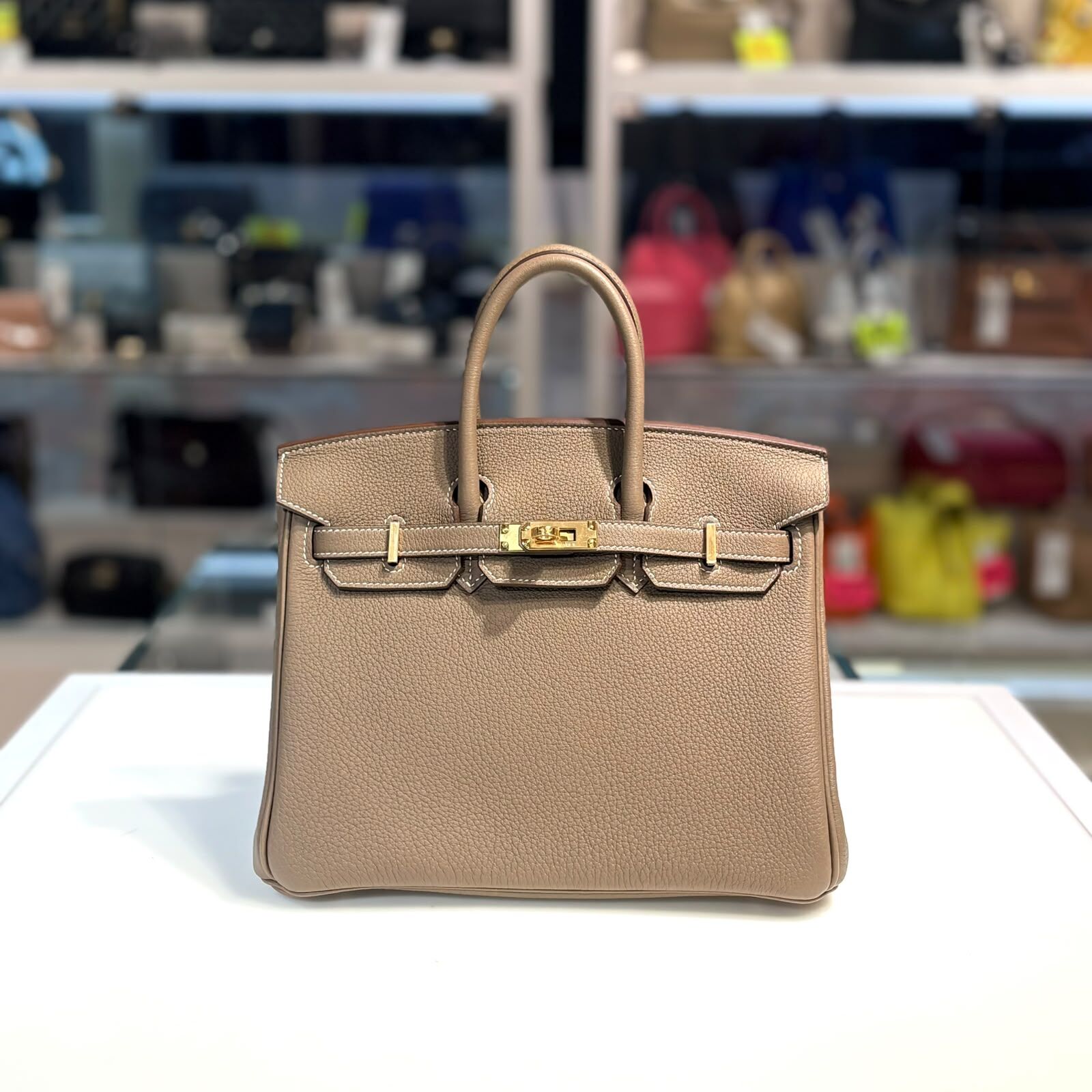 G刻!!! 新鮮單~全新BIRKIN 25,ETOUPE TOGO,GHW 大象灰金扣 #B25 #鉑金包, #BRAND NEW #香榭站正品