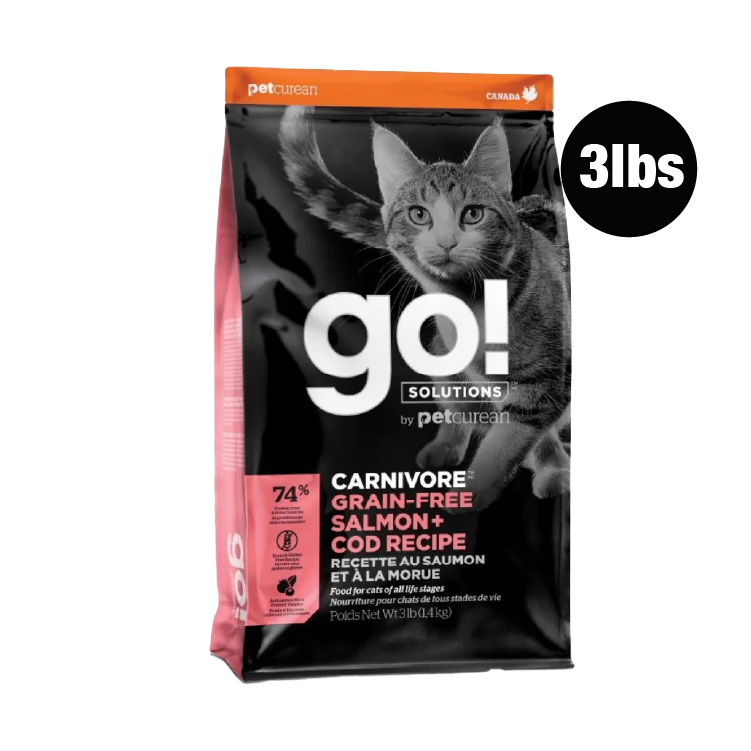 Go! Solutions 活力營養系列無穀物 三文魚＋鱈魚 貓糧配方3lbs