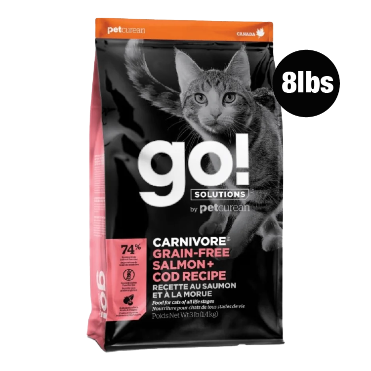 Go! Solutions 活力營養系列無穀物 三文魚＋鱈魚 貓糧配方8lbs