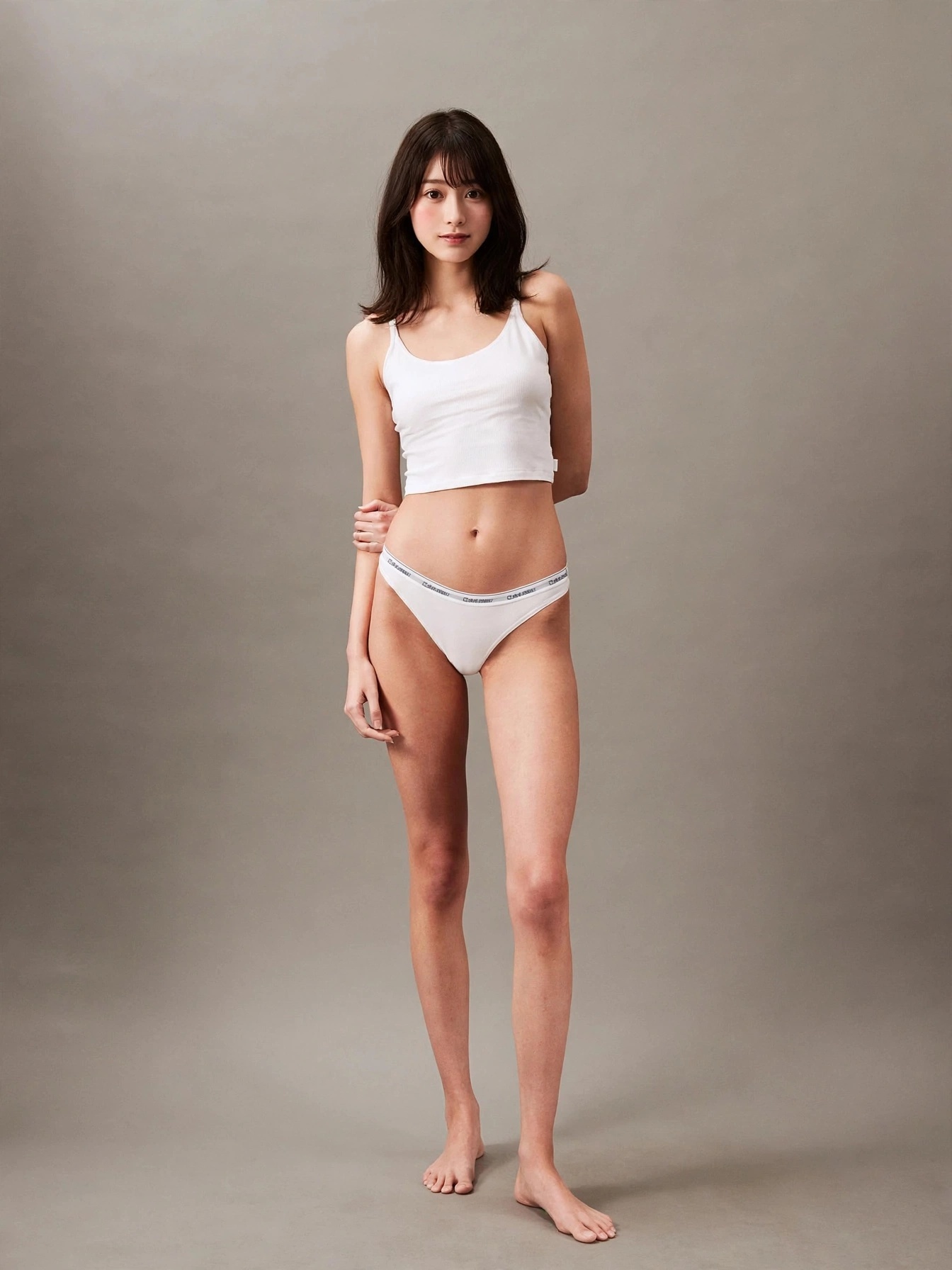 Calvin Klein Icon Logo 白色細帶丁字褲 (QD5043E-100)