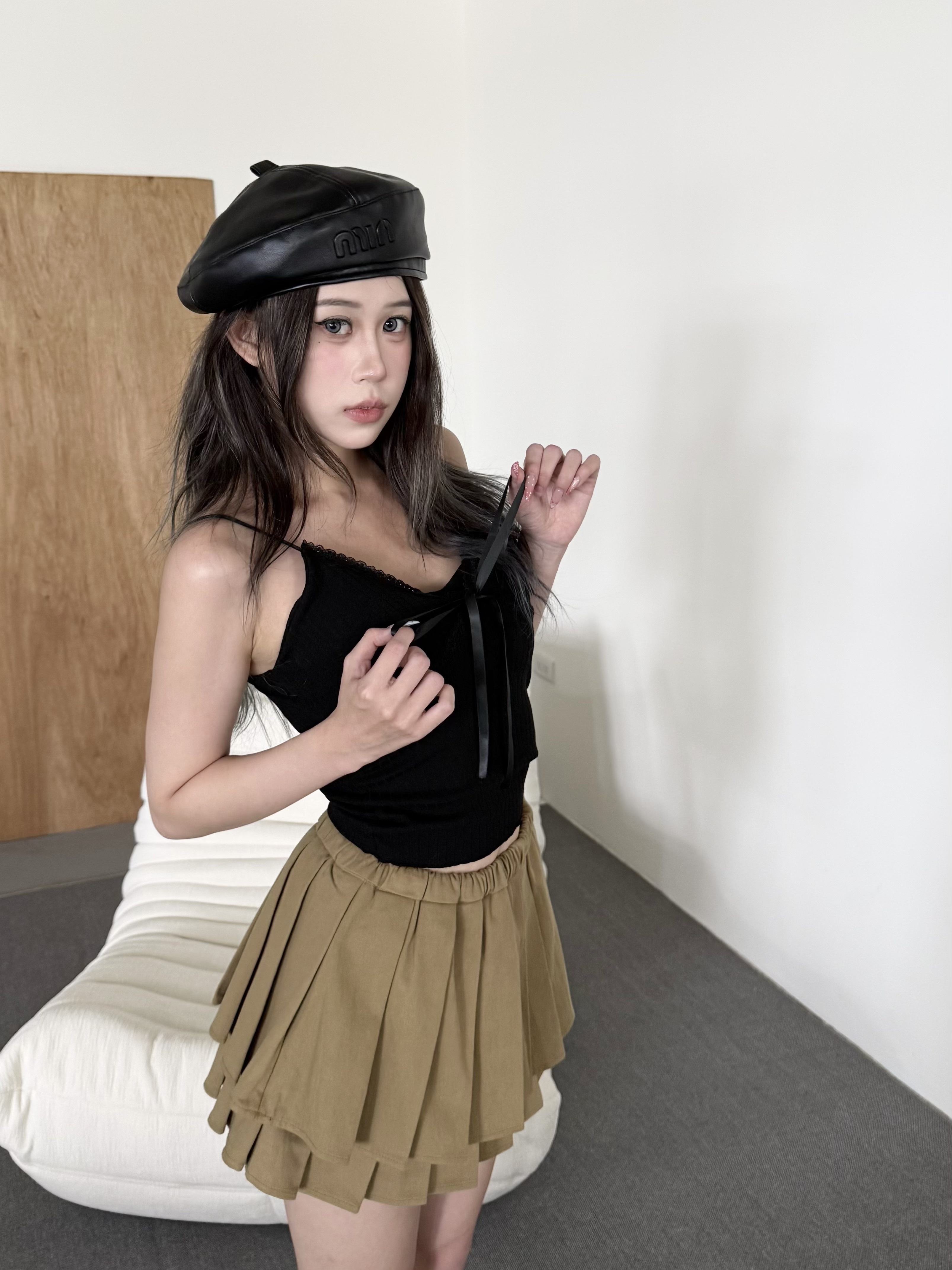 蕾絲胸墊棉質小背心
