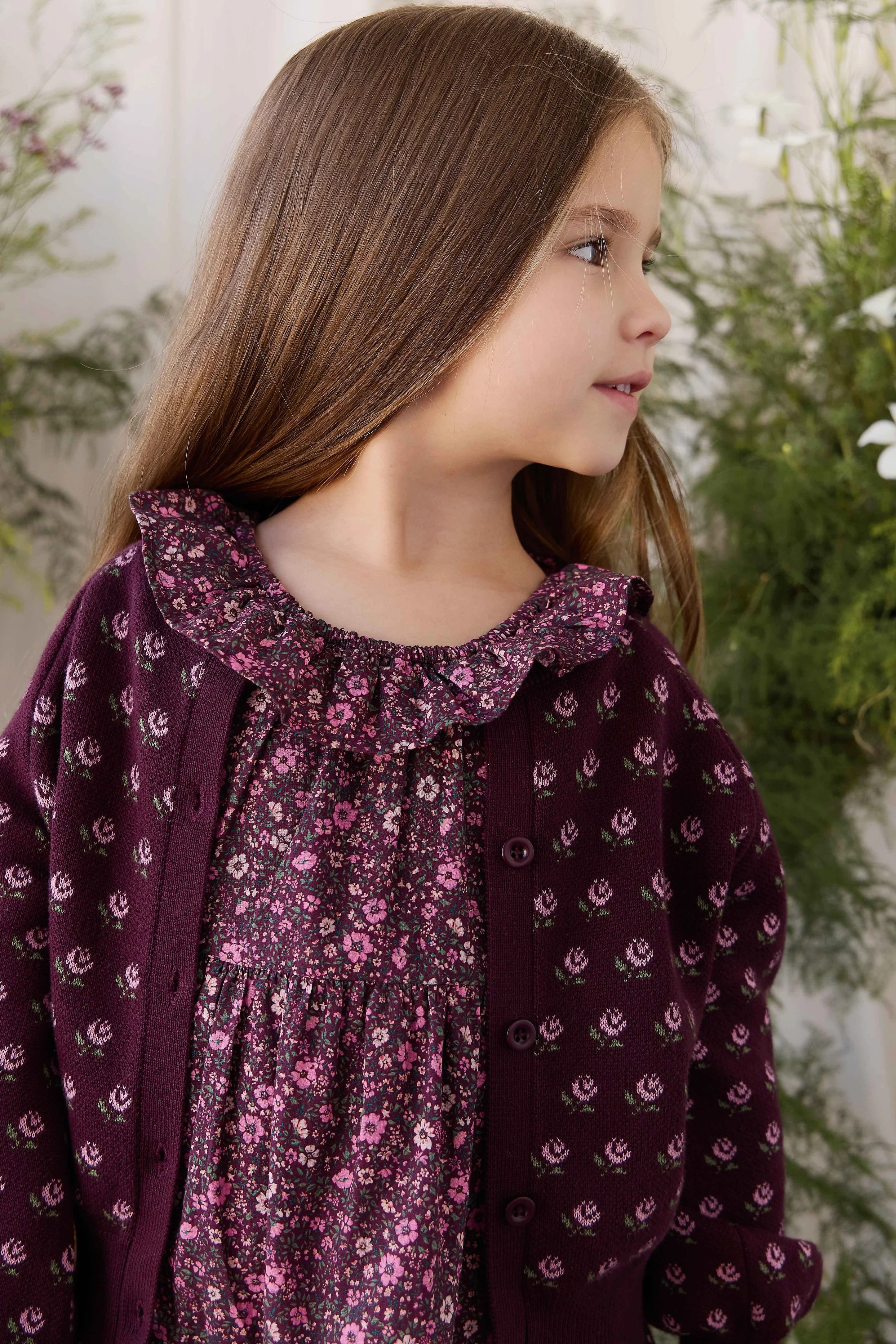 【預購】JAMIE KAY -Evie Cardigan（Evie Jacquard Fig）