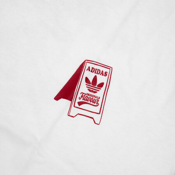 Adidas 愛迪達 Food Cart Tee KX1990 男 T恤 運動上衣 休閒短袖 印花 純棉 白