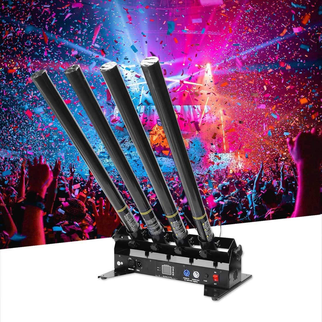 Moka SFX MK-CN04 4-Head Confetti Launcher Machine