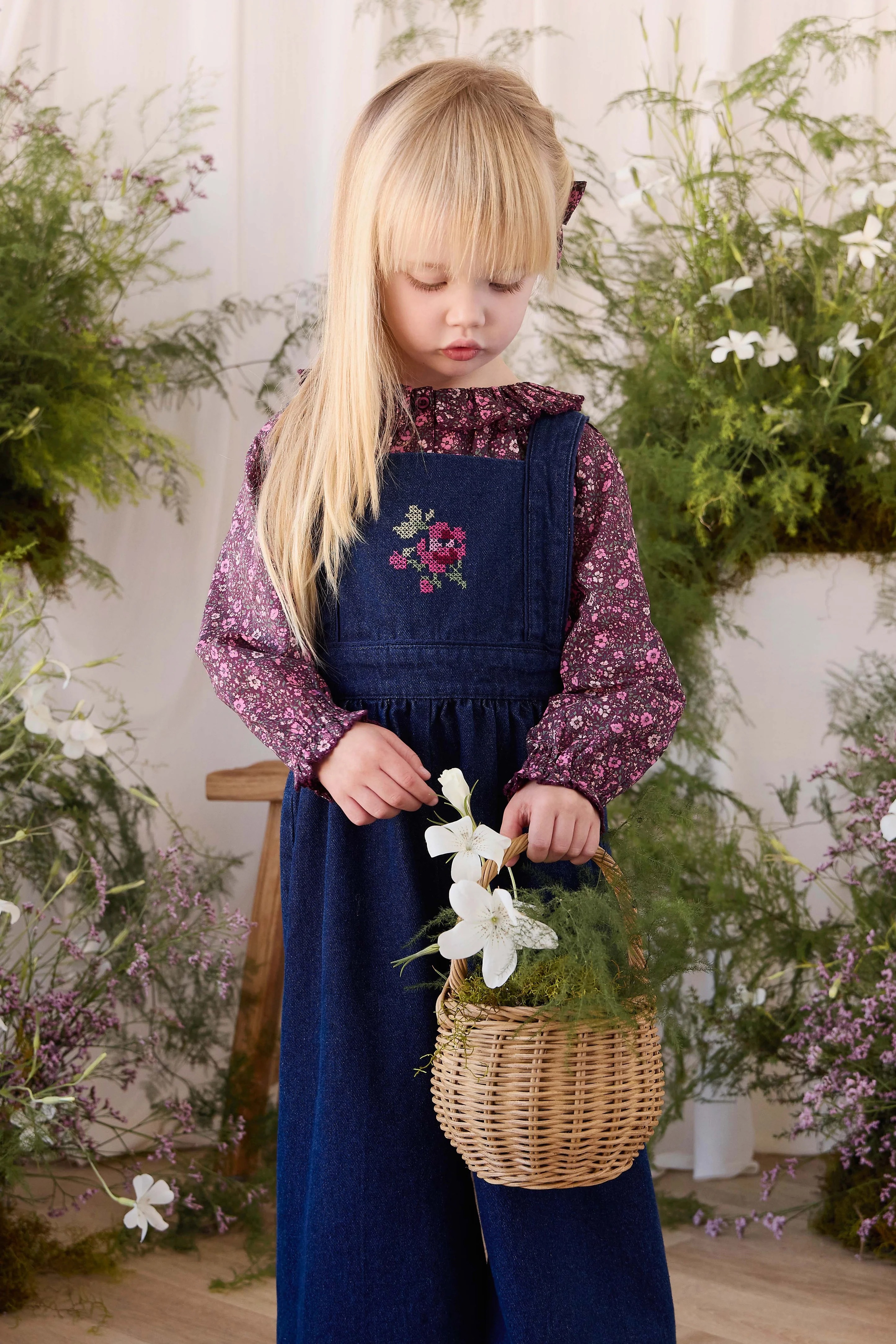 【預購】JAMIE KAY -Dovie Overall（Deep Sea Denim Orchid Rose）