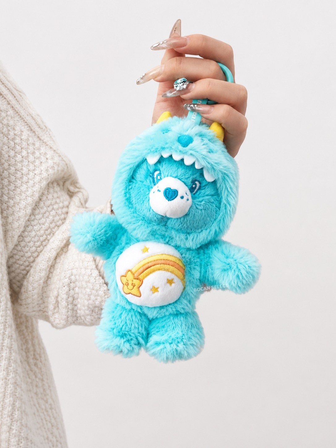 CARE BEARS 愛心小熊 怪獸系列 毛絨 掛件 五色