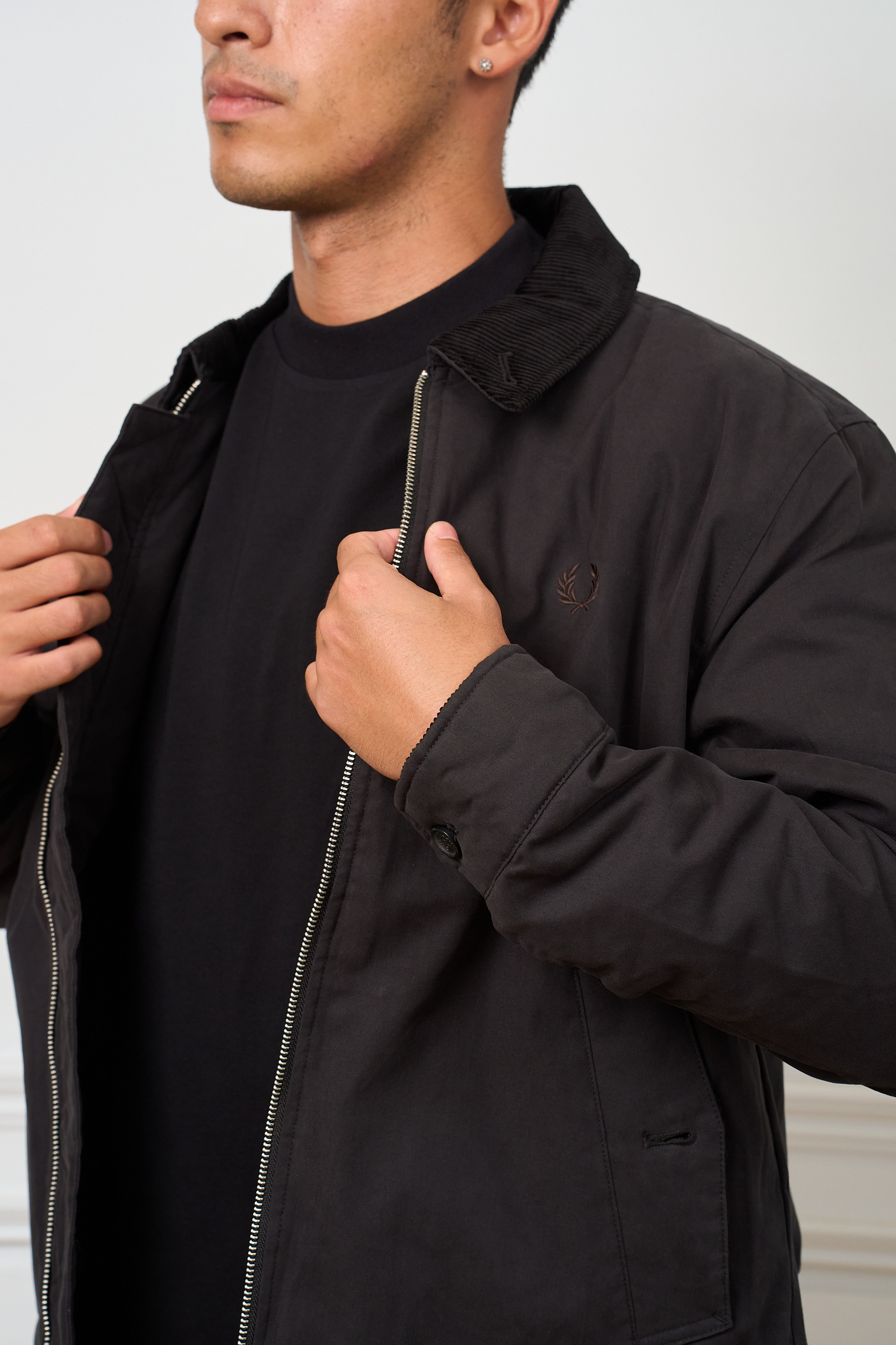 FRED PERRY 雋永燈芯絨領卡班夾克COTTON CABAN JACKET【J8535】