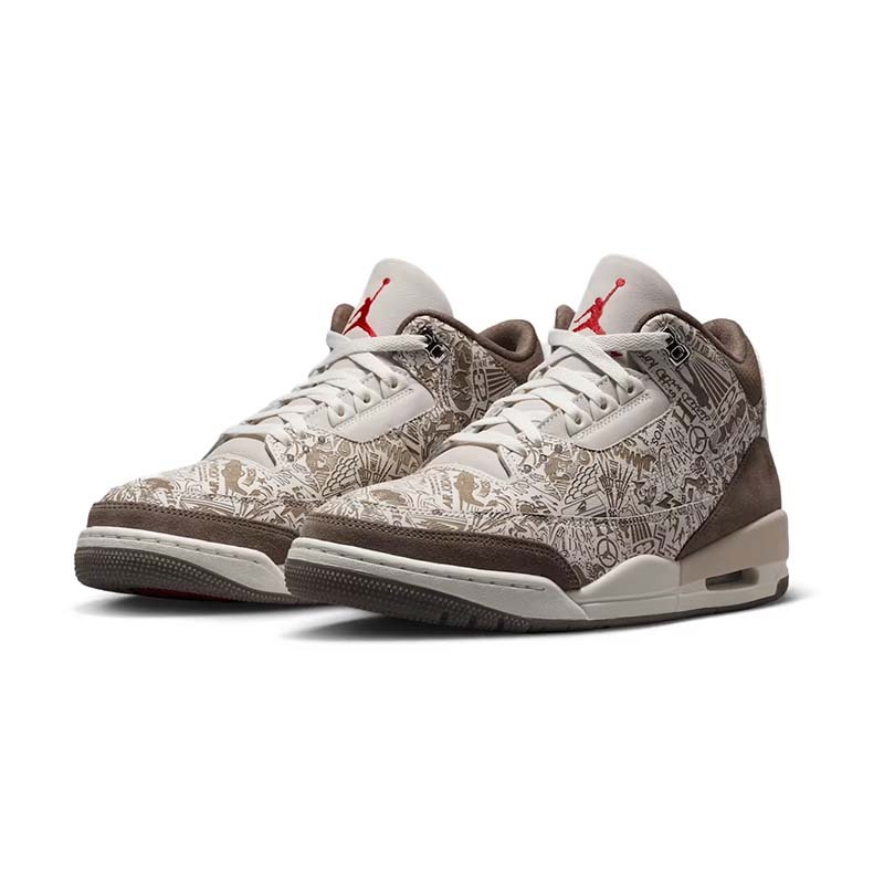 Air Jordan 3 "Laser" 雷射雕刻 休閒鞋 白棕色 男鞋 JA1369-001 [國內代購]