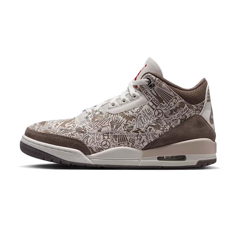 Air Jordan 3 "Laser" 雷射雕刻 休閒鞋 白棕色 男鞋 JA1369-001 [國內代購]