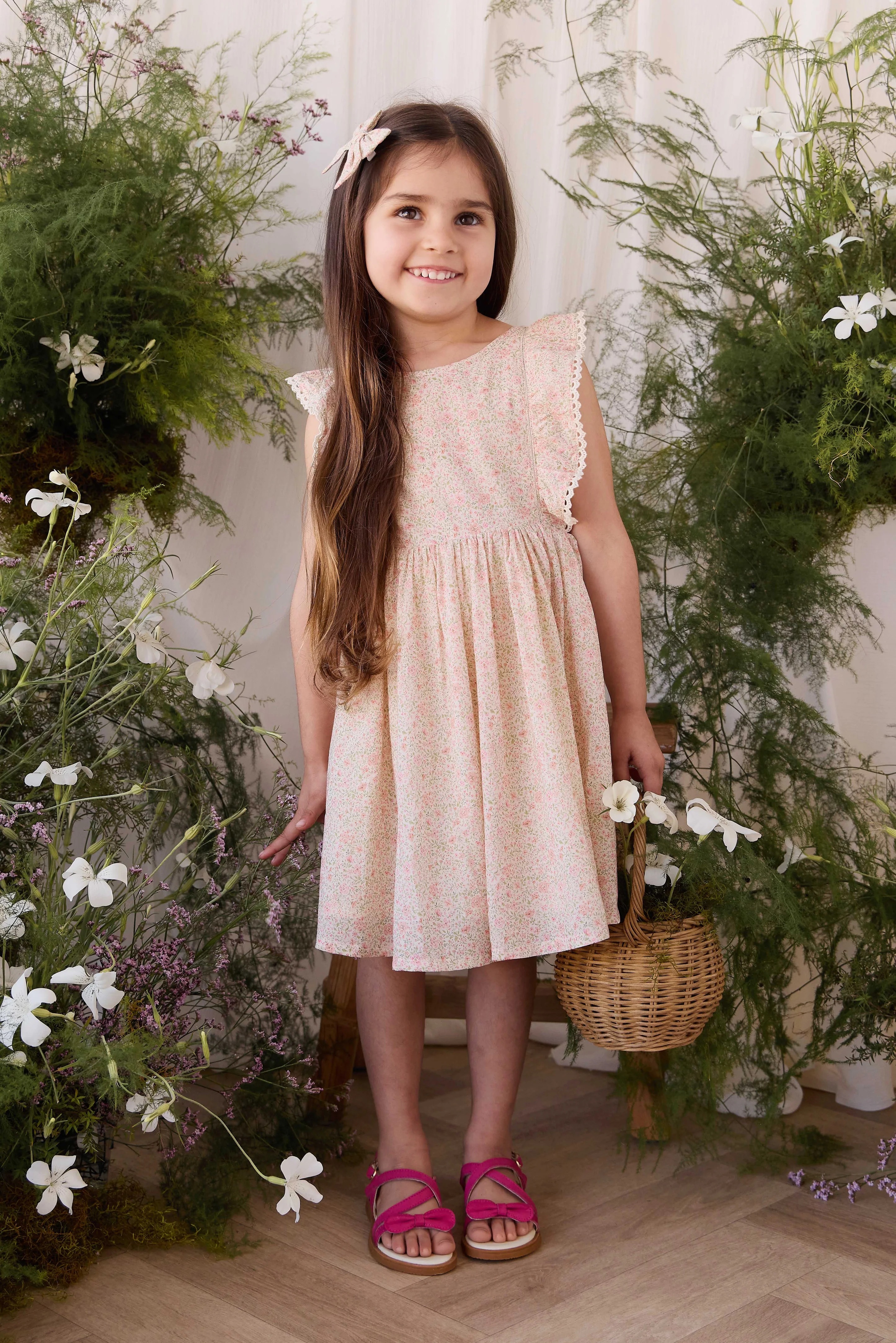 【預購】JAMIE KAY -Organic Cotton Helene Dress（Flora Pink）