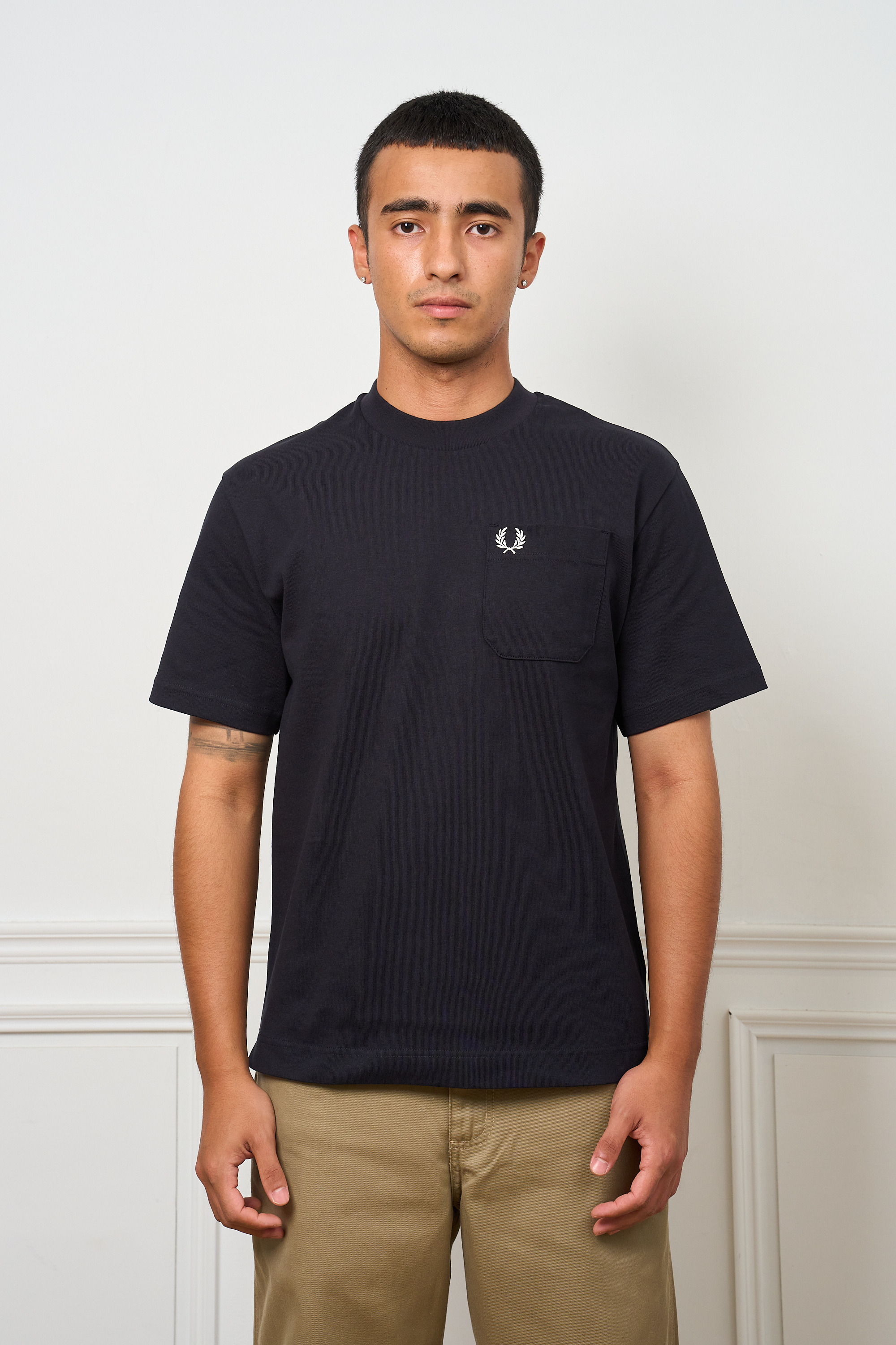 FRED PERRY 重磅落肩口袋圓領衫RELAXED T-SHIRT【 M3490】