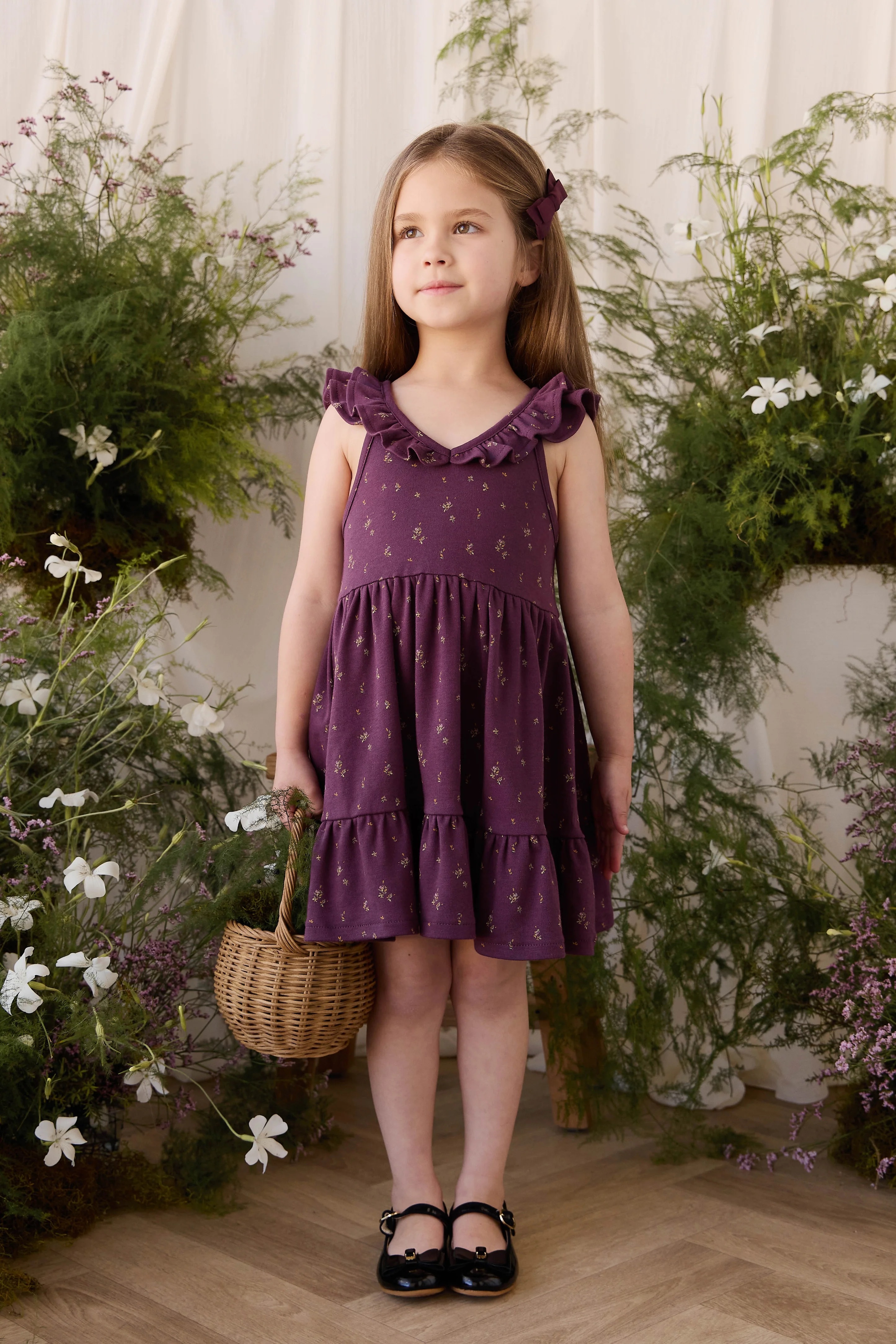【預購】JAMIE KAY -Organic Cotton Addie Dress（Dina Fig）
