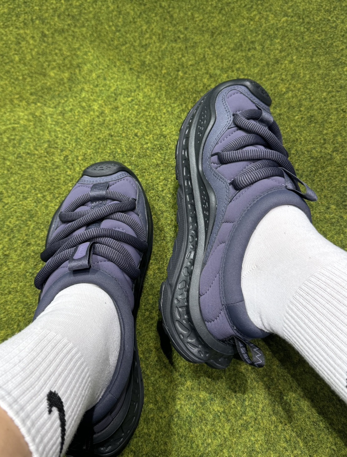 HOKA ONE ONE ORA PRIMO 藍黑色 復古 懶人鞋 拖鞋 舒適 烏龍麵 毛毛蟲鞋 1141570-SQDN
