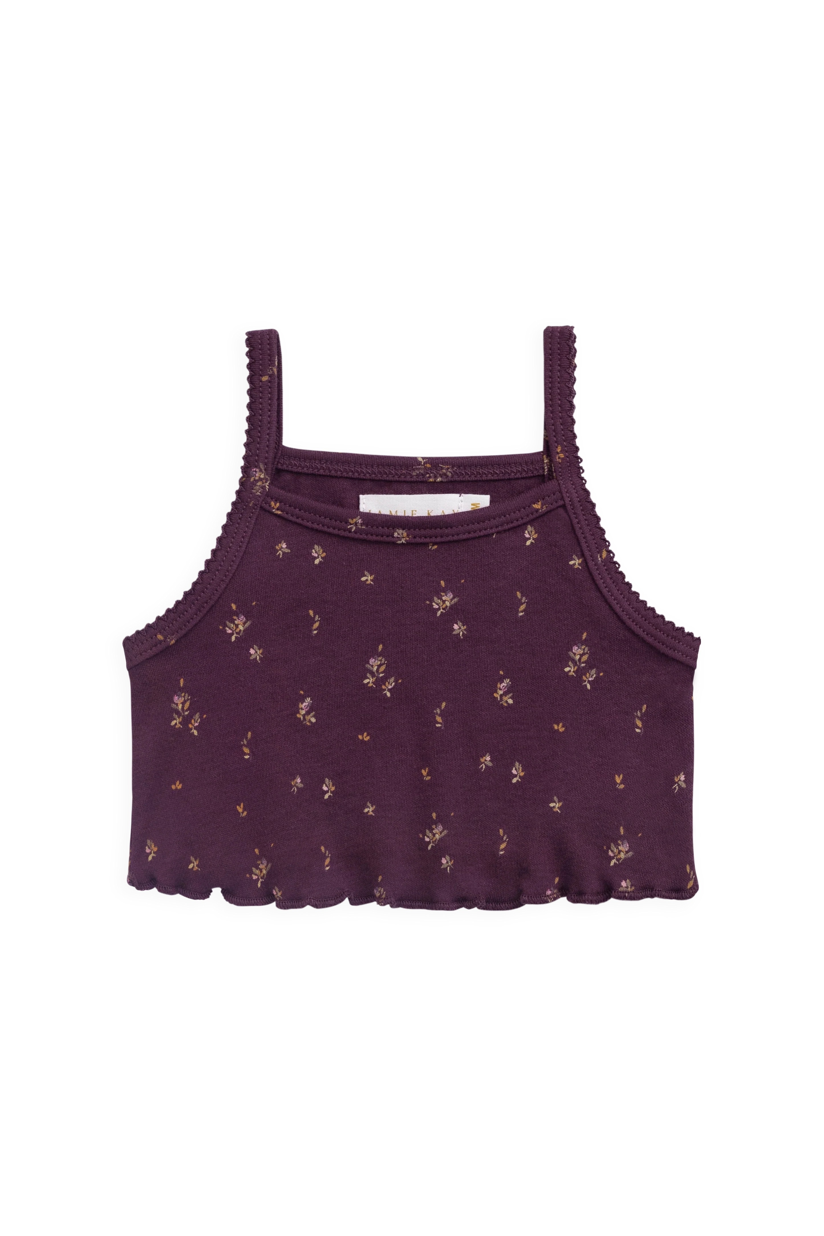 【預購】JAMIE KAY -Organic Cotton Bebe Singlet（Dina Fig）