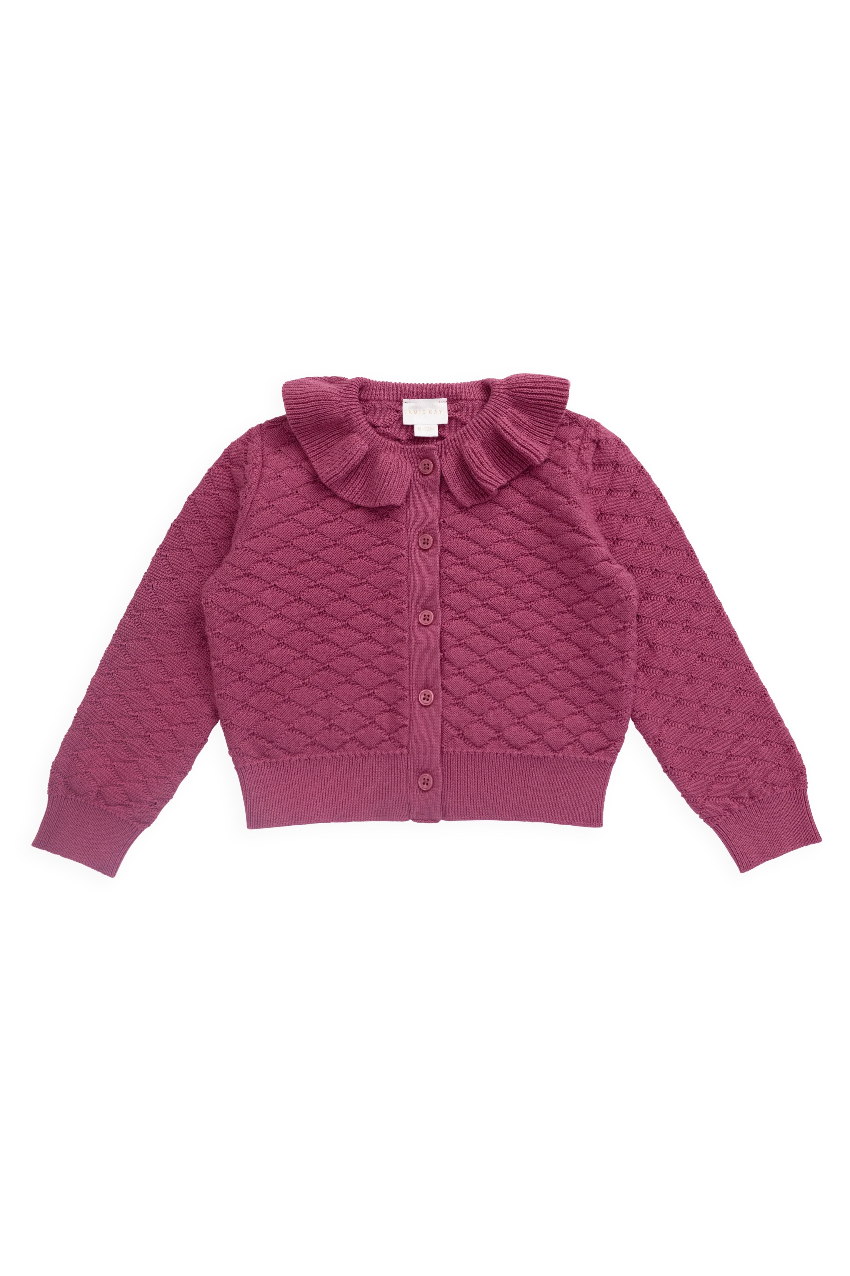 【預購】JAMIE KAY -Alison Cardigan（Raspberry Wine）