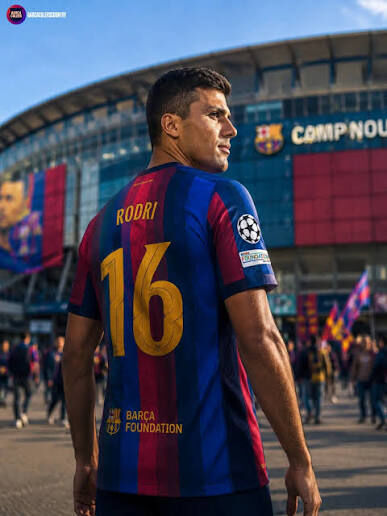 2026 Barcelona Home Shirt with 16 RODRI