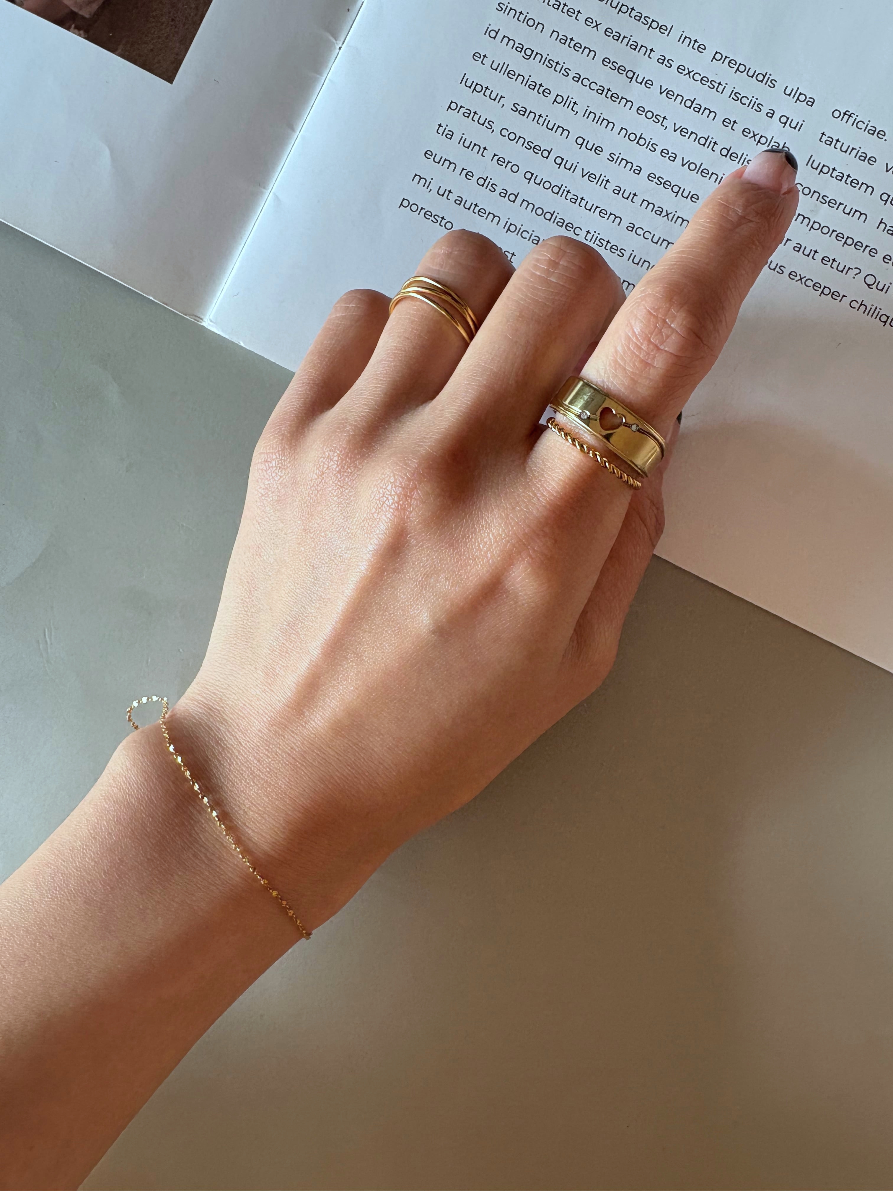 hollow out heart ring
