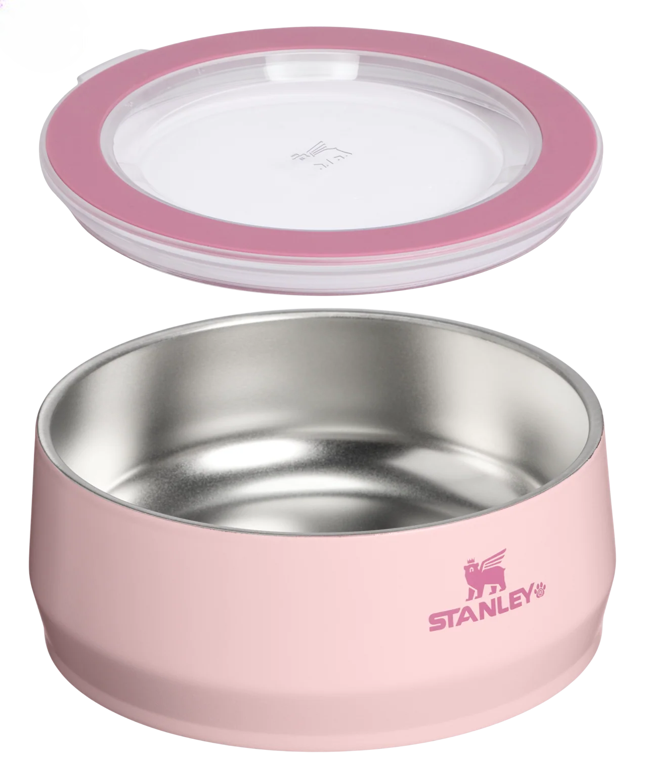 現貨丨Stanley Pet Bowl 雙層不鏽鋼寵物碗 二合一防濺蓋丨可入洗碗機 PINK DOGWOOD WESTERN