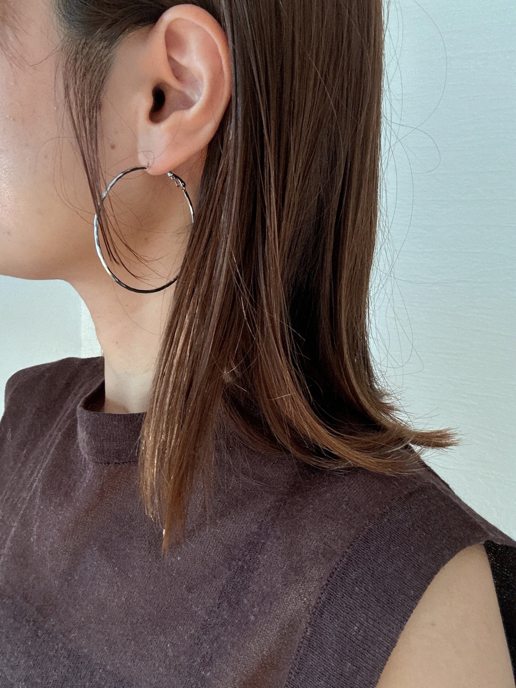 twist circle hoop pierce