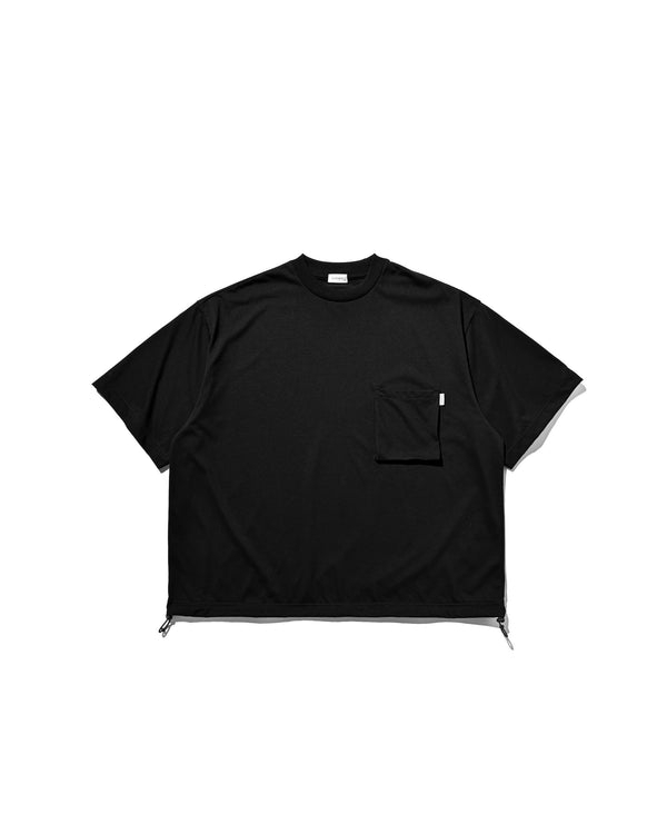CLESSTE｜3D POCKET MASSIVE T-SHIRT WITH DRAWSTRINGS "BLACK"