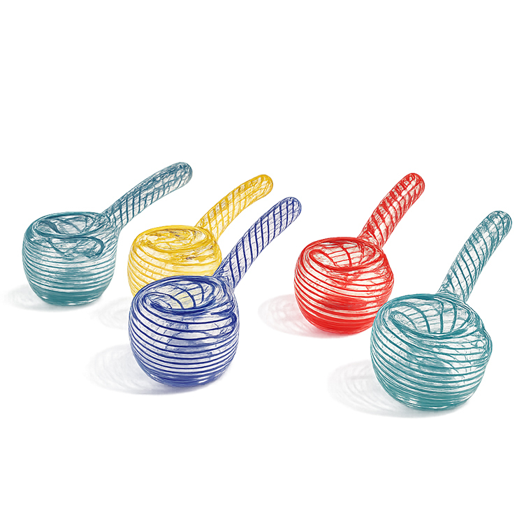 🇨🇦極光Aurora - Rainbow Swirl Glass Pipe 彩虹漩渦玻璃斗