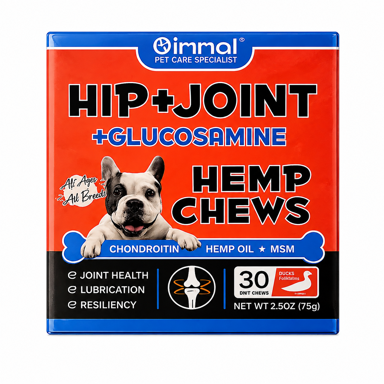 🇺🇸Oimmal - Hip+Joint Hemp Chews毛小孩關節保健食品