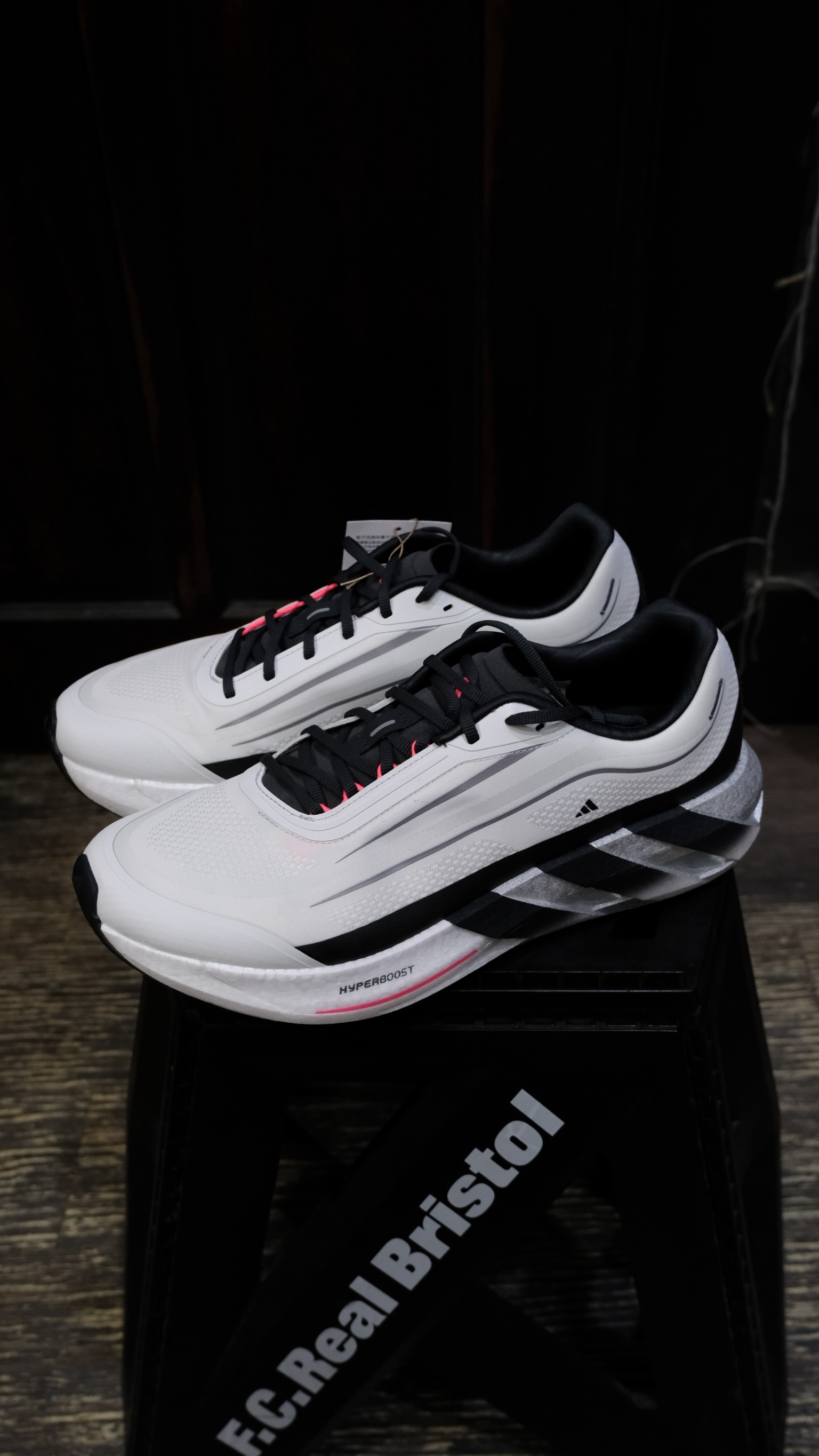 男鞋 ADIDAS HYPERBOOST LITE 白黑 王鶴棣同款 慢跑鞋 KH6788