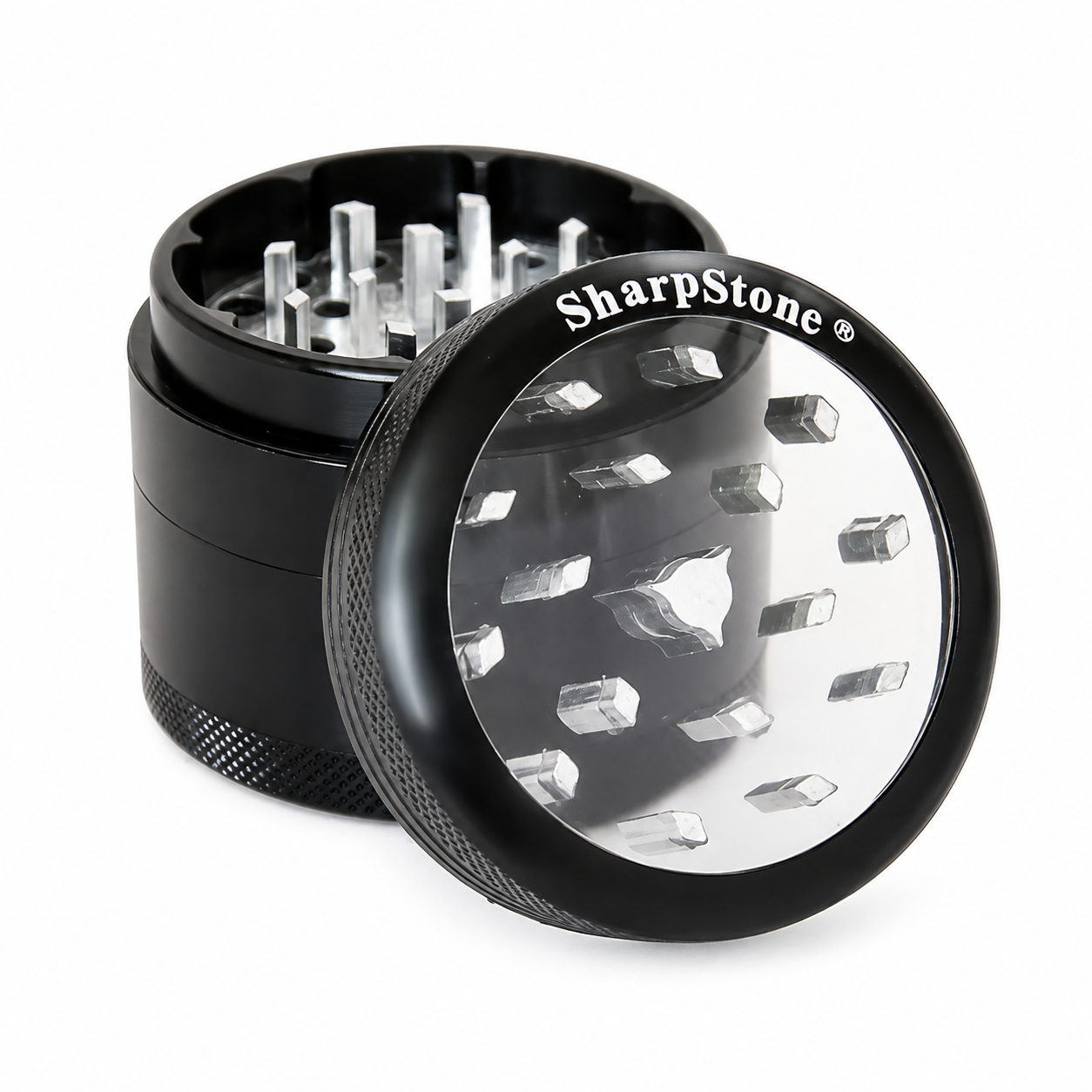 🇺🇸Sharpstone - 55mm Clear Top Herb Grinder 透明蓋研磨器