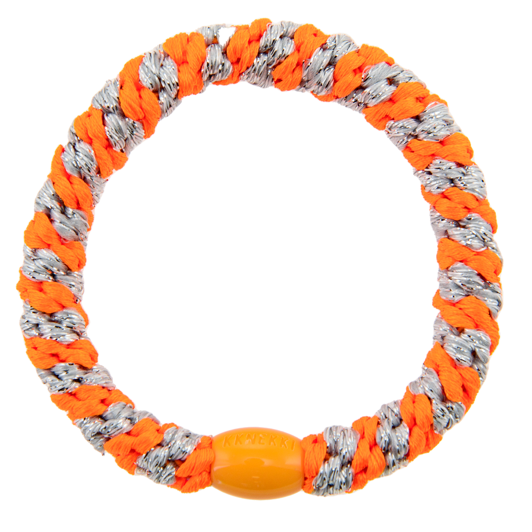 NEON ORANGE SILVER GLITTER STRIPE| KKNEKKI