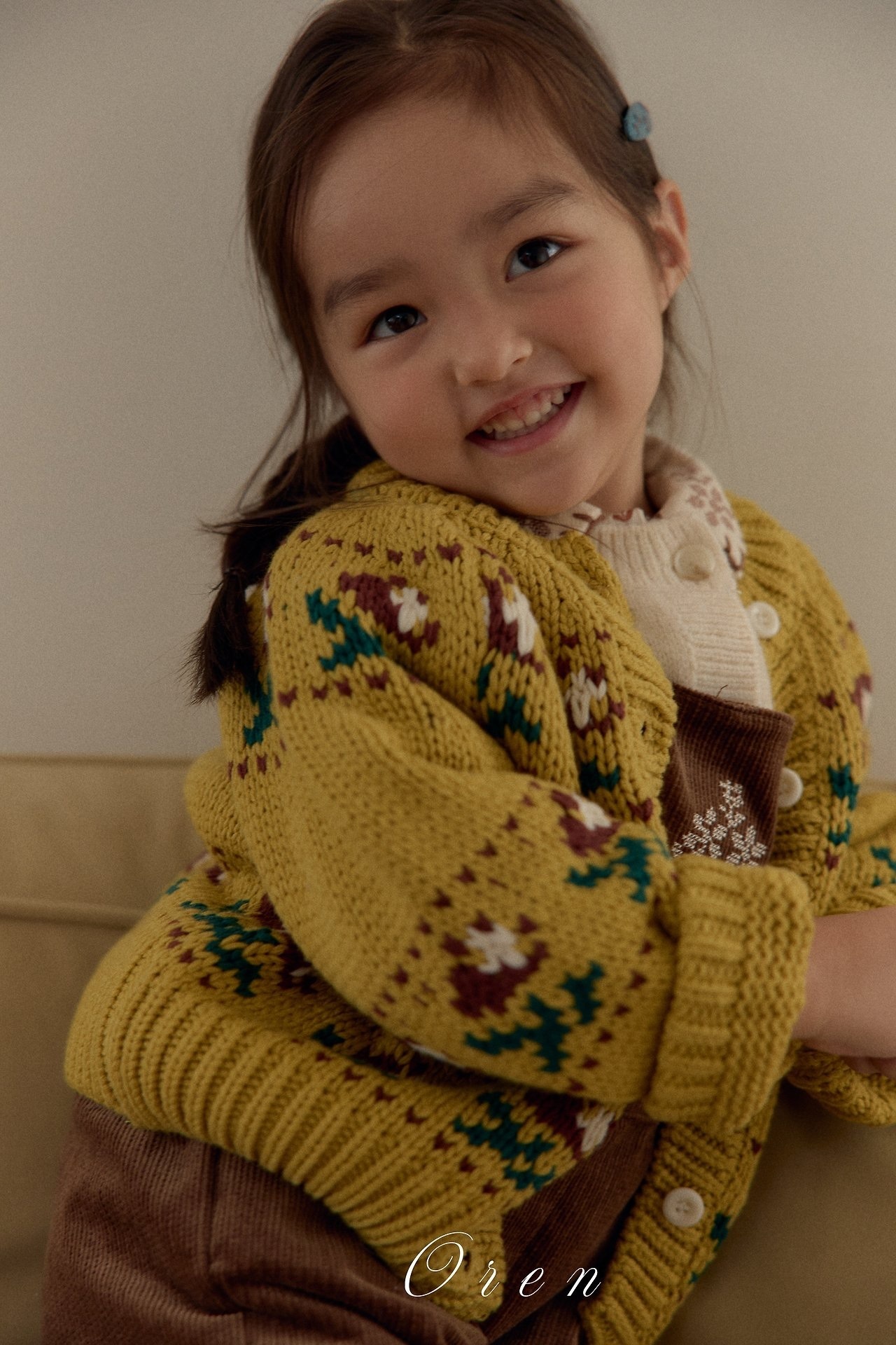 OREN Bellotti Flower Knit Cardigan