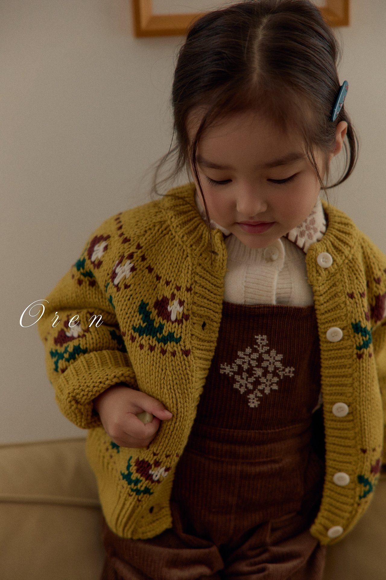 OREN Bellotti Flower Knit Cardigan