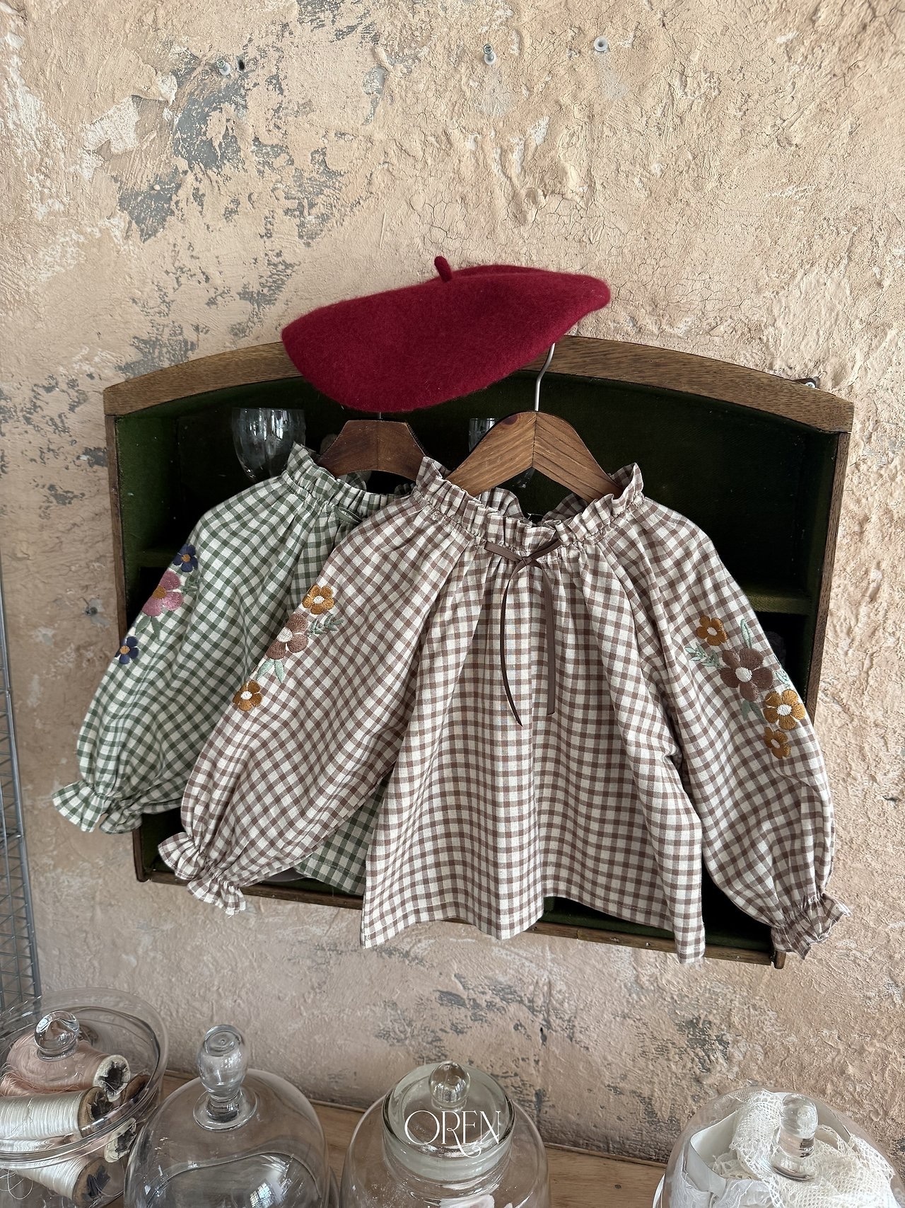 OREN Manon Check Blouse