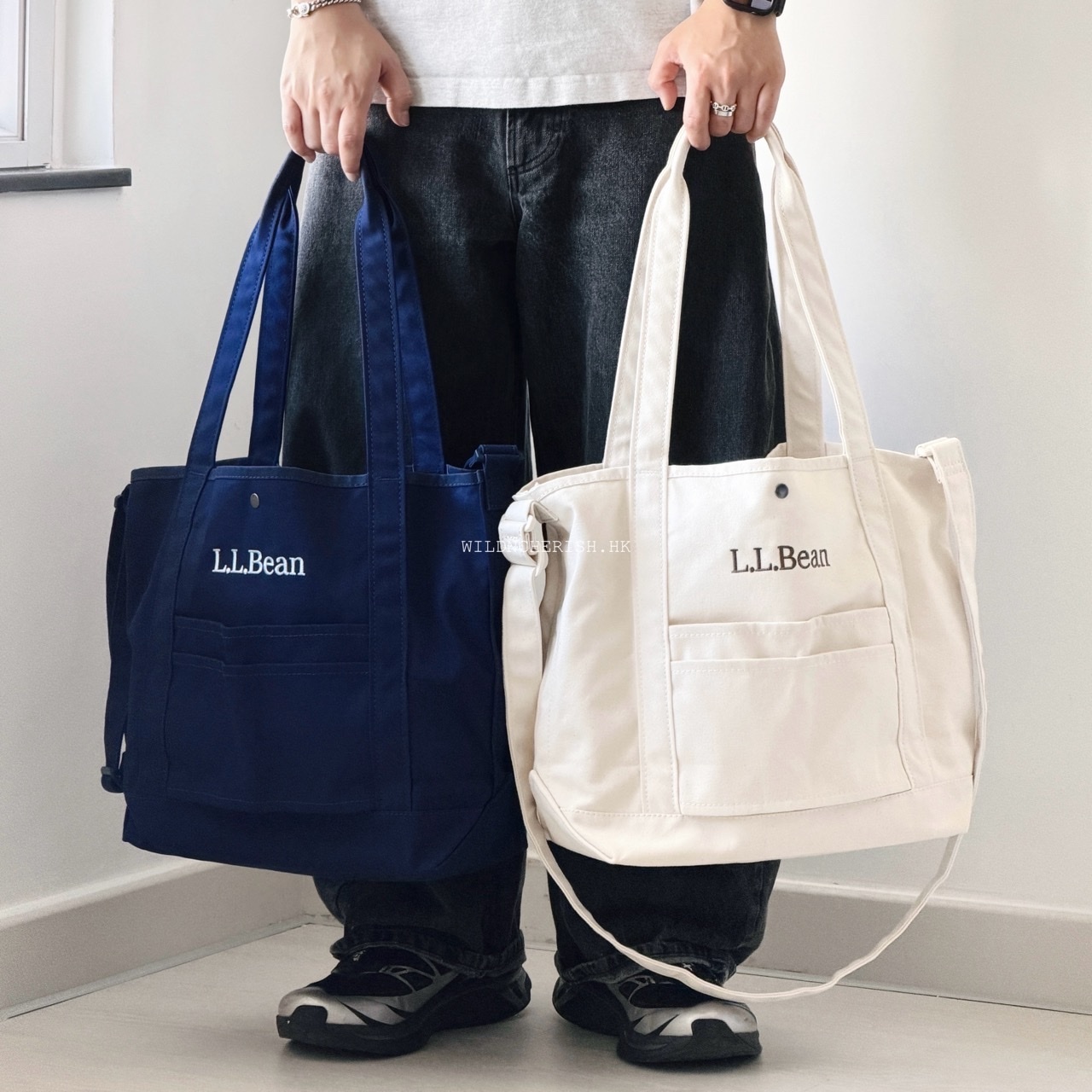 現貨 | L.L.Bean 2-Way Grocery Tote Bag 日本別注 附行李固定帶