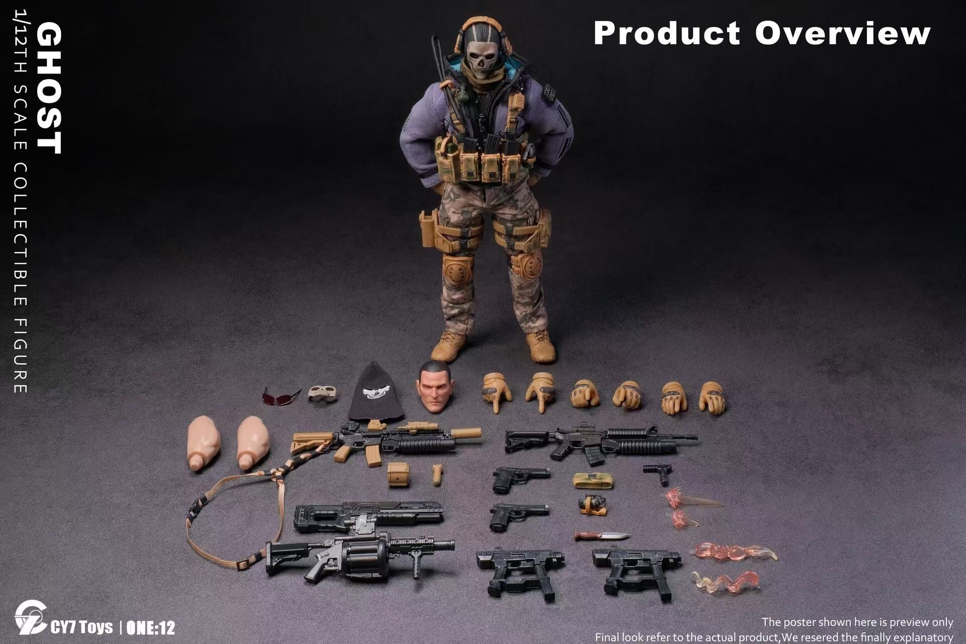 CY7-TOYS 1/12 The Ghost Soldier Action Figure