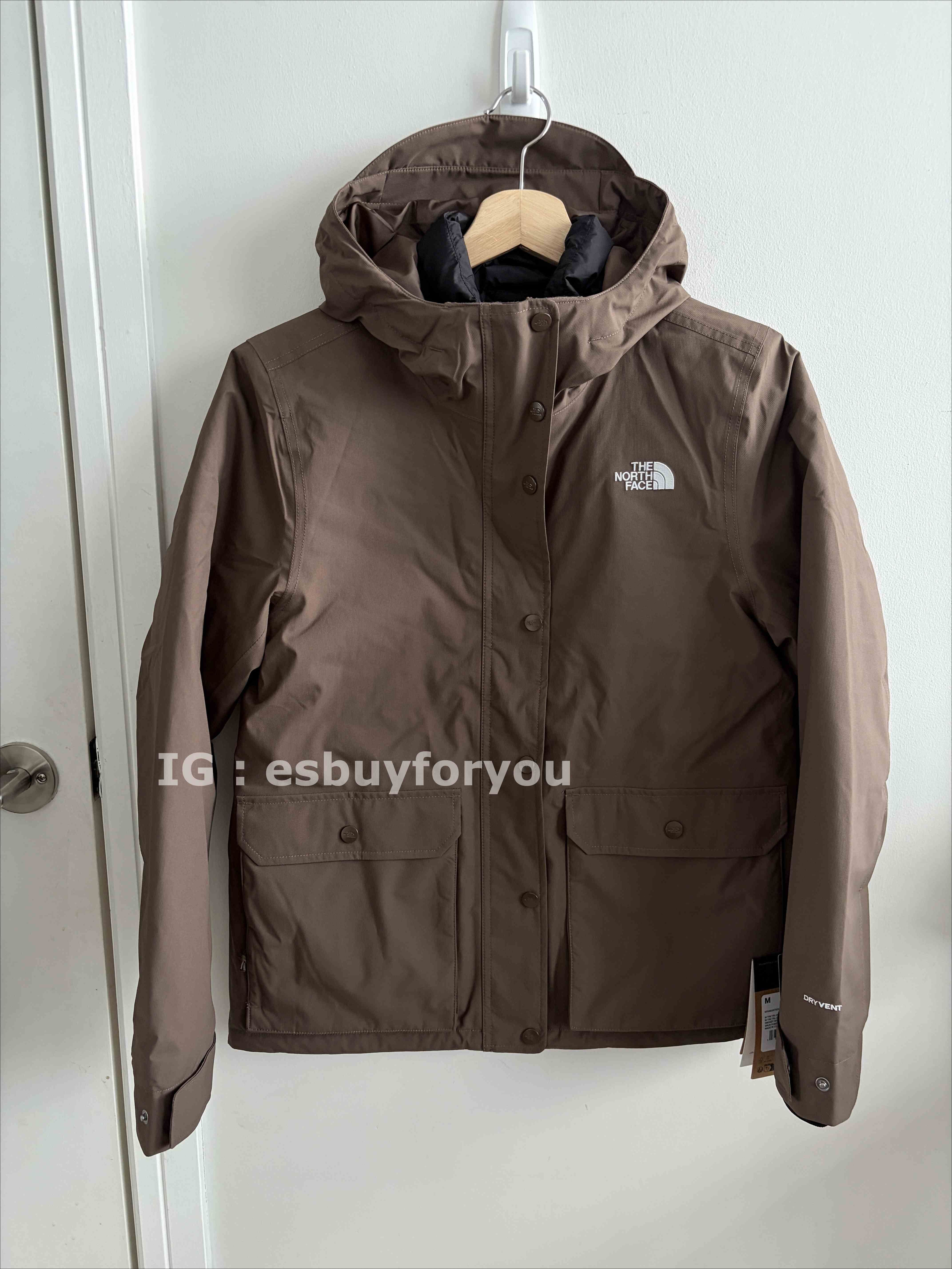 THE NORTH FACE 女款 550羽絨 DRYVENT 刺繡標 工裝雙口袋 三合一 外套 (內裡可單穿)