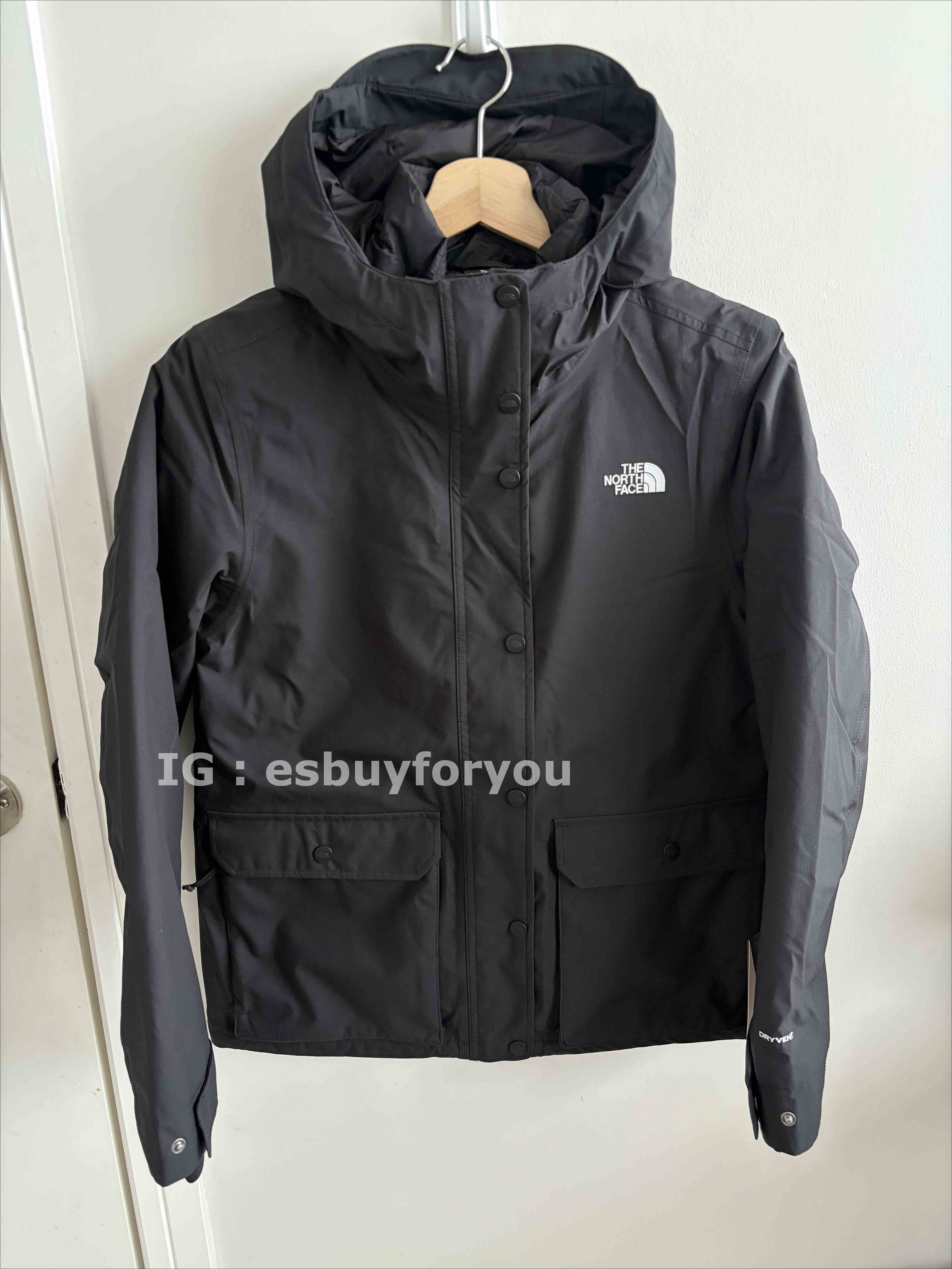THE NORTH FACE 女款 550羽絨 DRYVENT 刺繡標 工裝雙口袋 三合一 外套 (內裡可單穿)