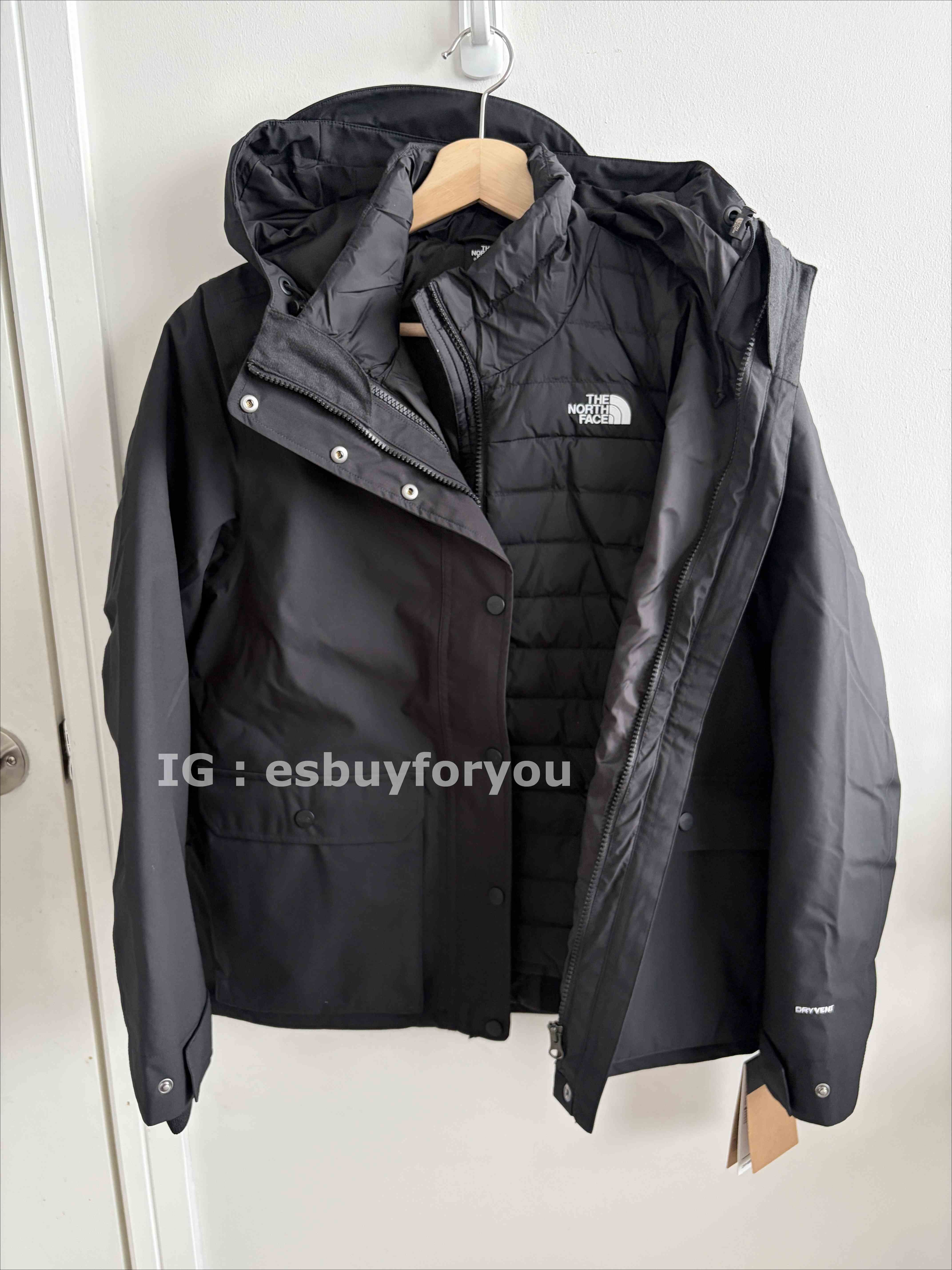 THE NORTH FACE 女款 550羽絨 DRYVENT 刺繡標 工裝雙口袋 三合一 外套 (內裡可單穿)